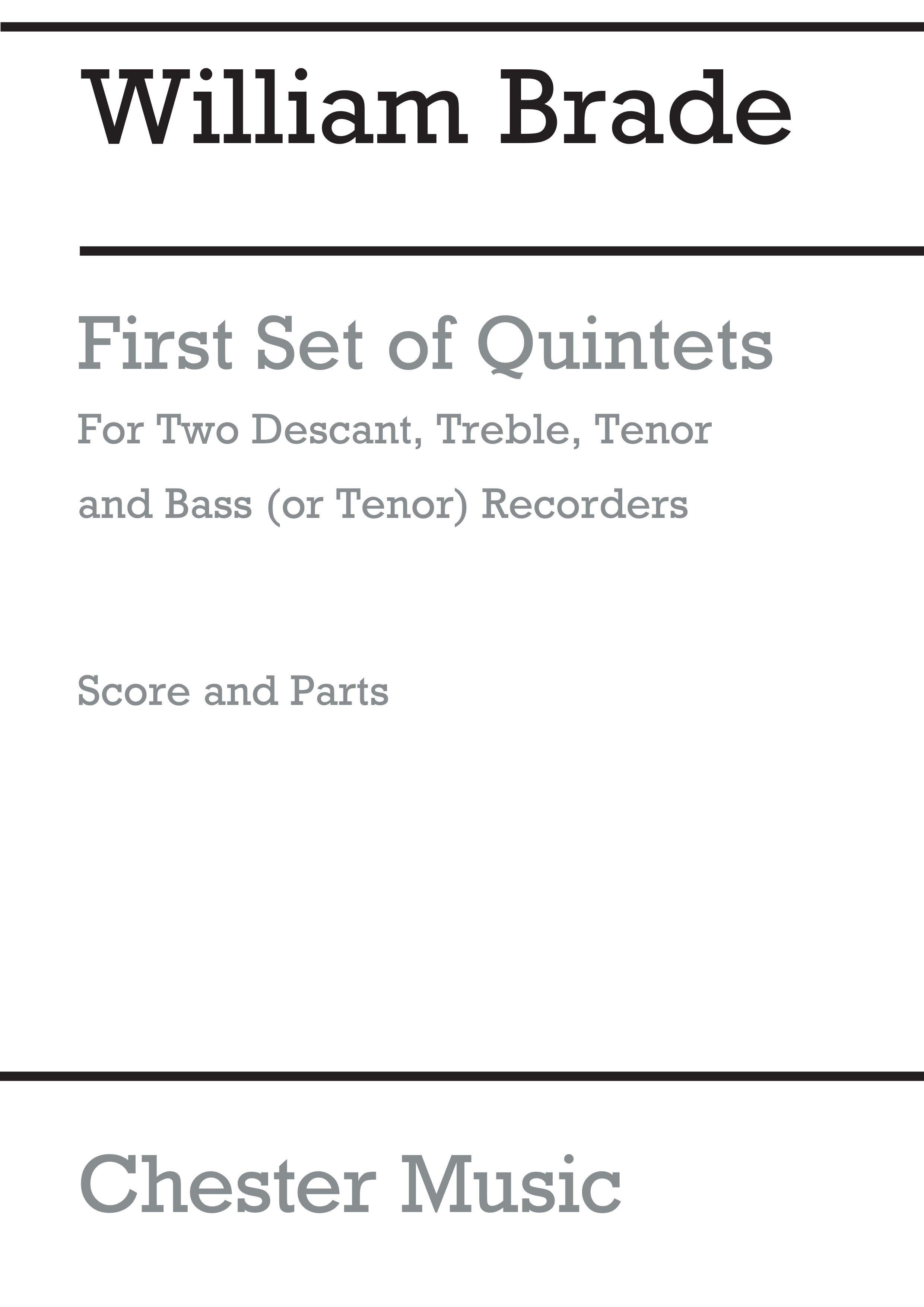 William Brade: First Set Of Quintets: Chamber Ensemble: Instrumental Work