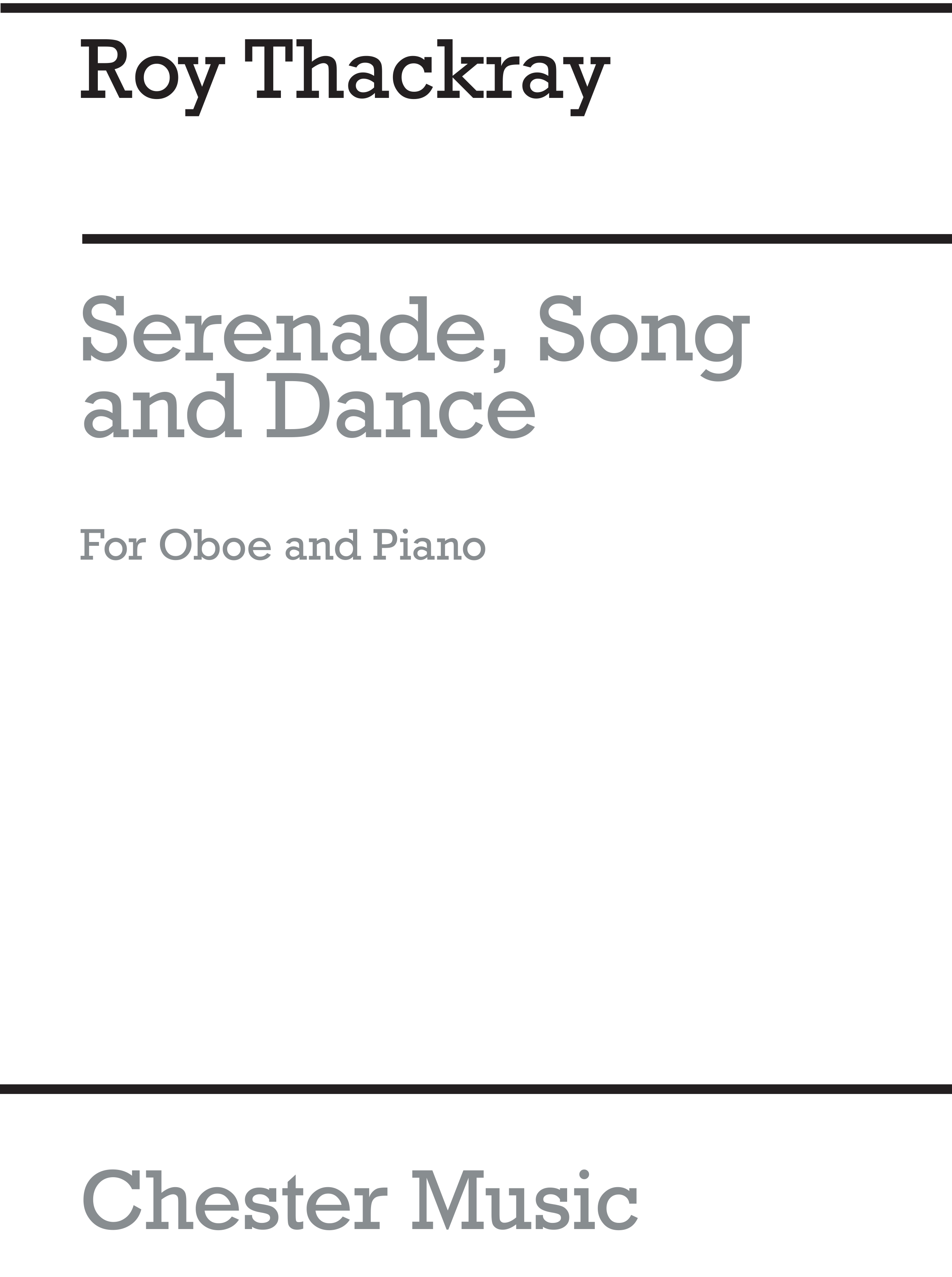 Roy Thackray: Serenade  Song And Dance Oboe And Piano: Oboe: Instrumental Work