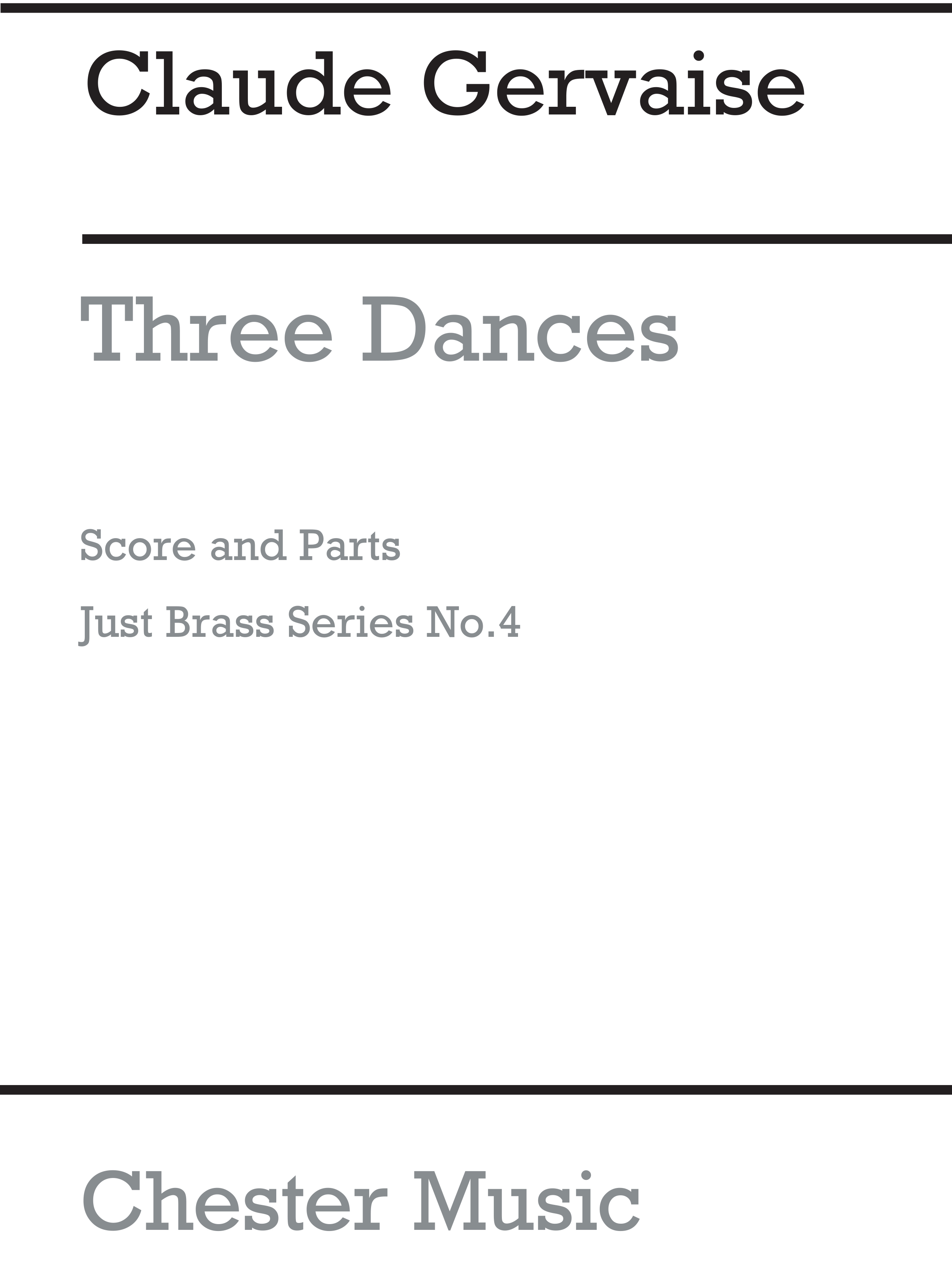 Claude Gervaise: Three Dances: Brass Ensemble: Instrumental Work