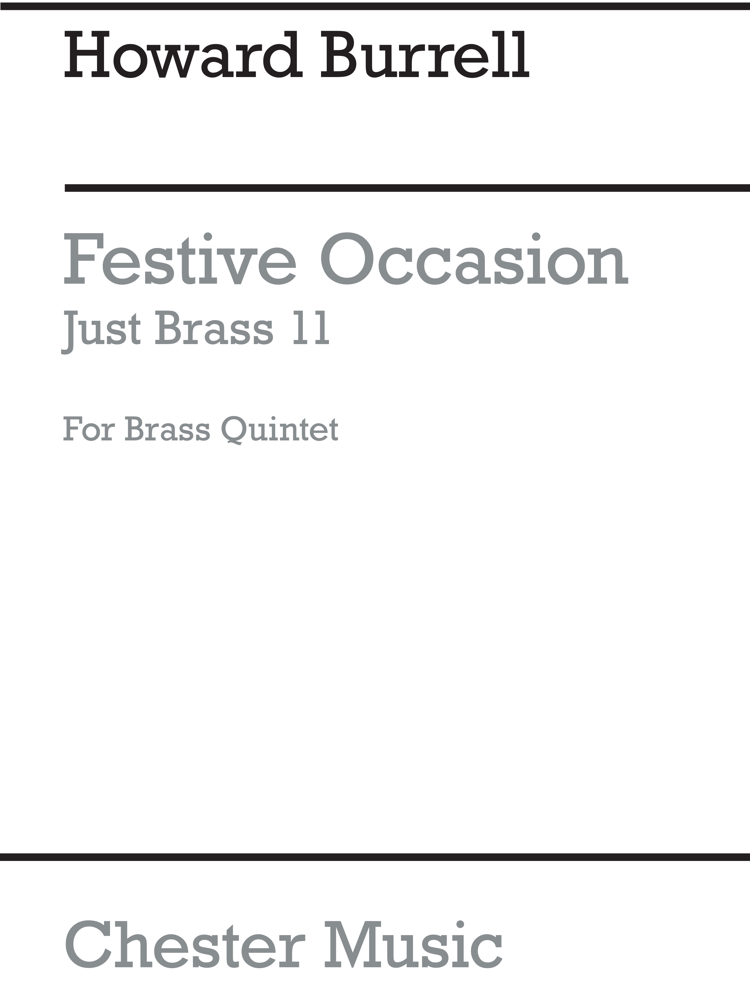 Howard Burrell: Festive Occasion: Brass Ensemble: Score and Parts