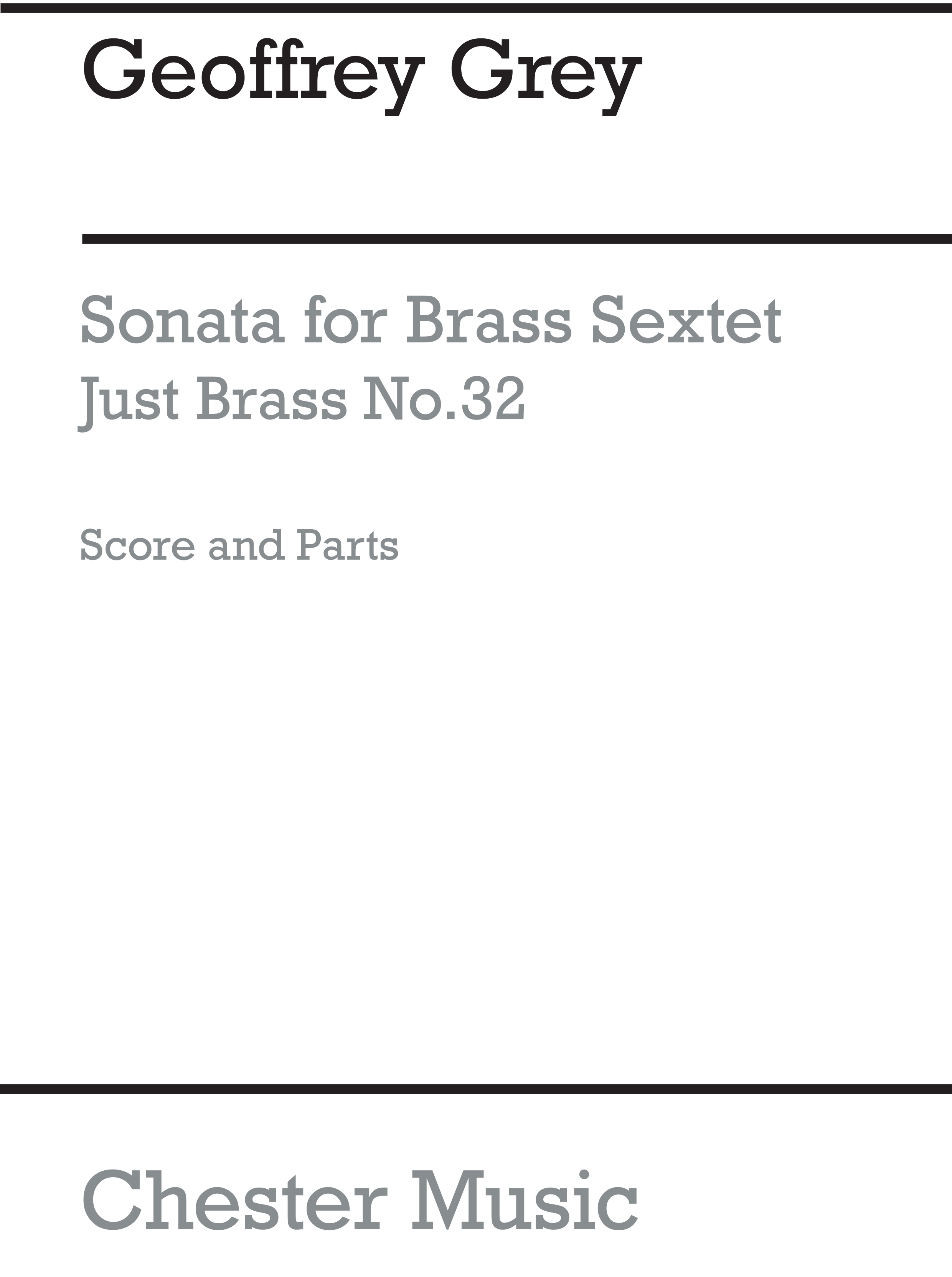 Geoffrey Grey: Sonata For Brass Sextet: Brass Ensemble: Instrumental Work