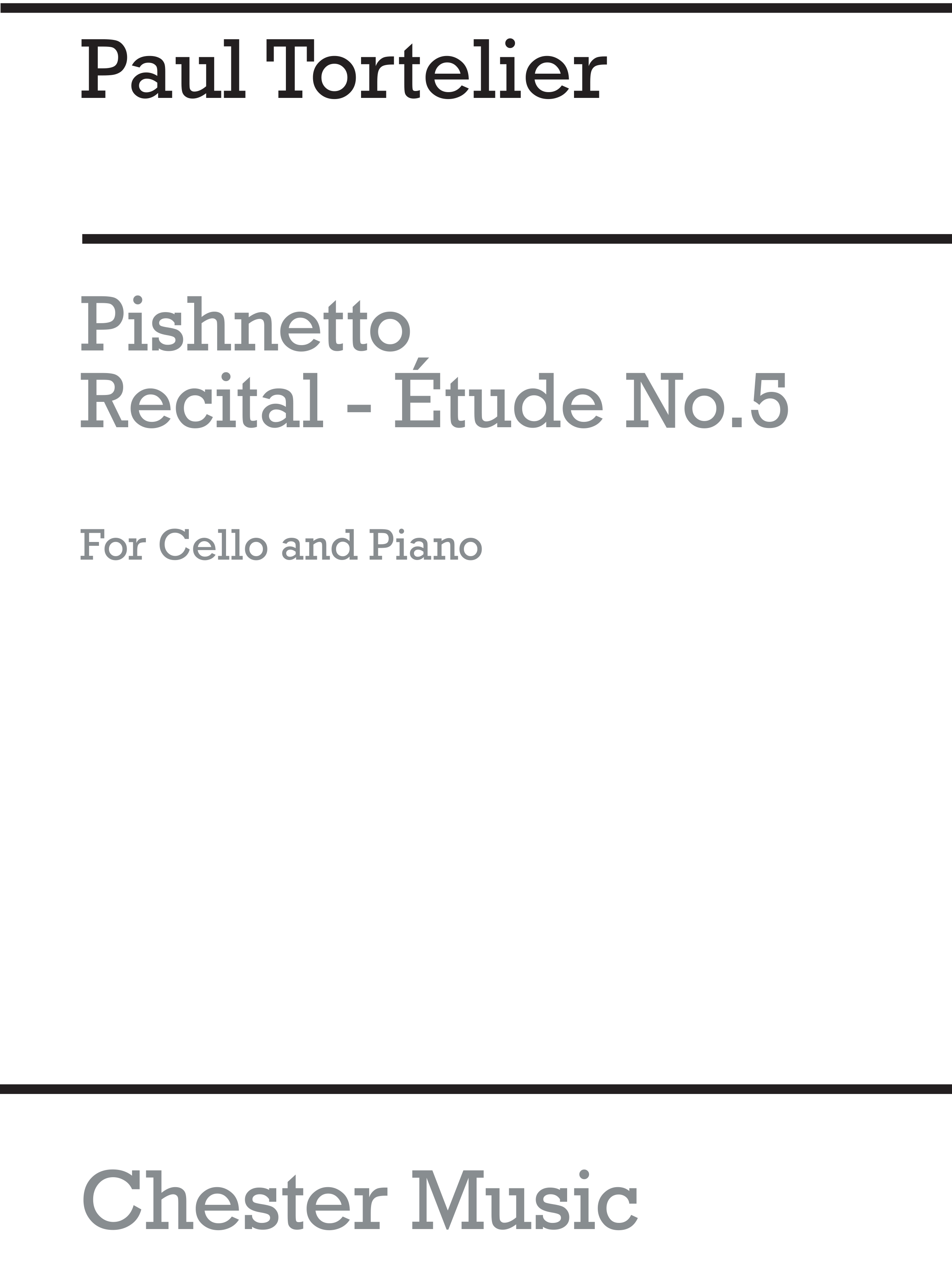 Paul Tortelier: Pishnetto Recital - Etude No.5: Cello: Instrumental Work