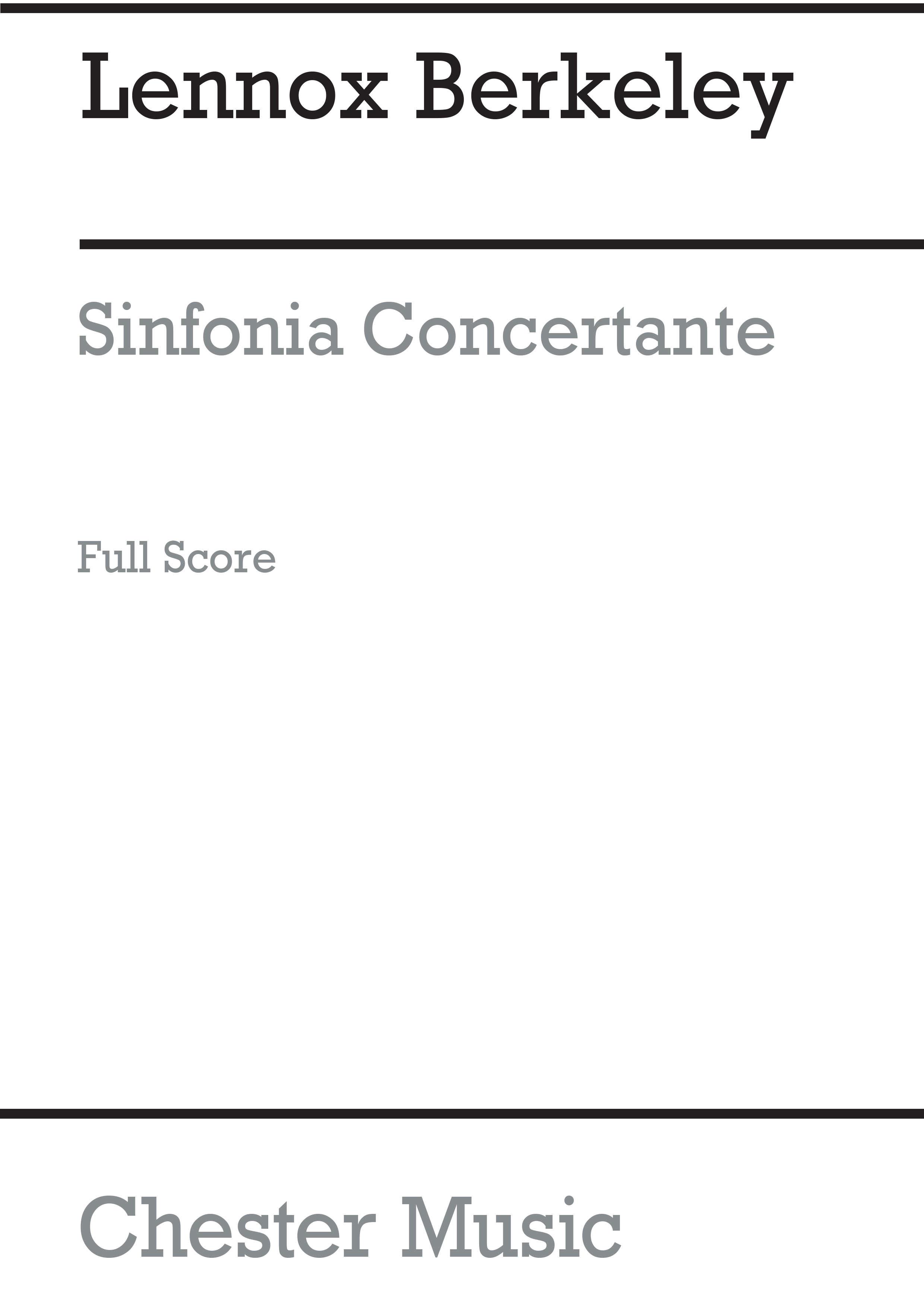 Lennox Berkeley: Sinfonia Concertante Op.84: Oboe: Score