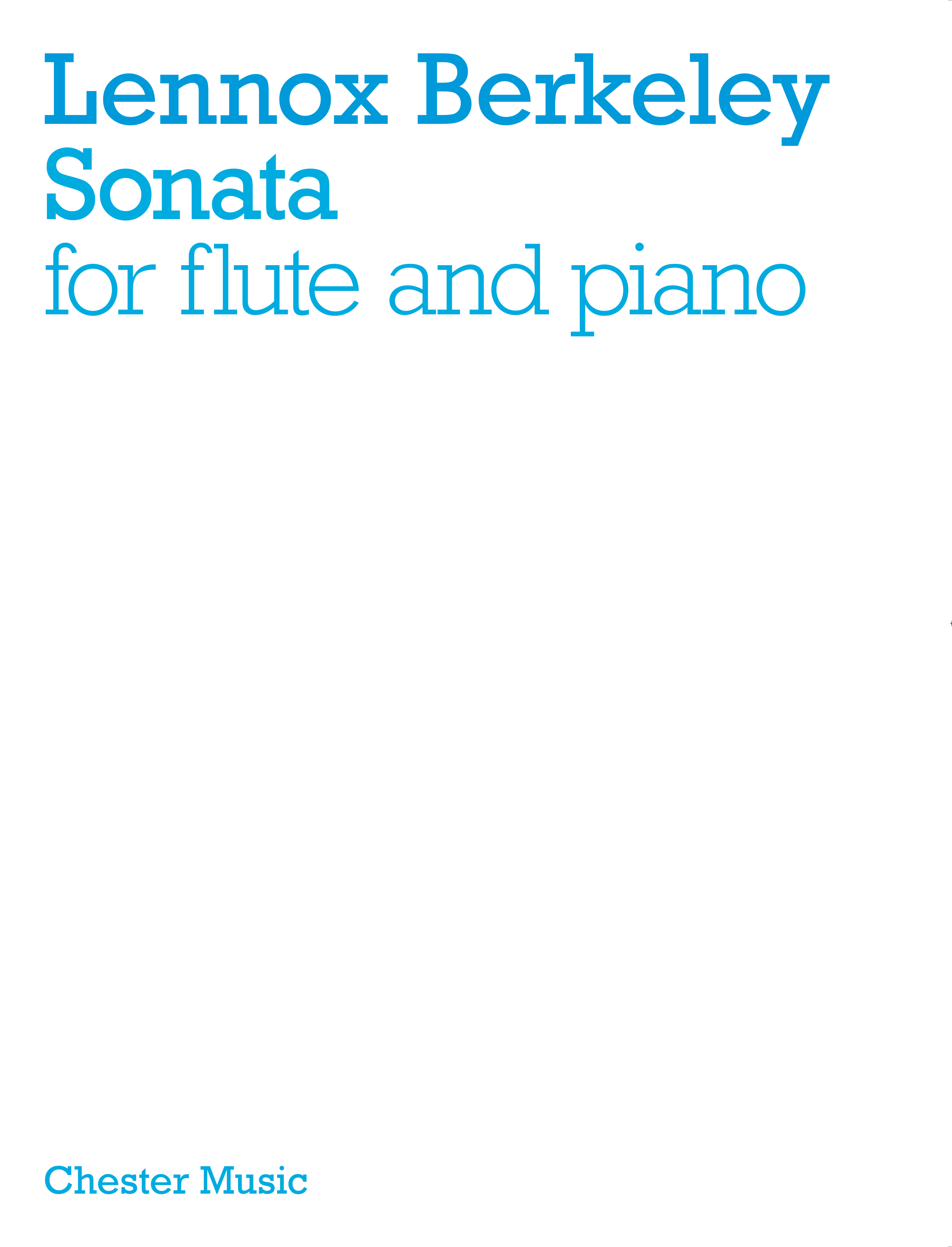 Lennox Berkeley: Sonata Opus 97: Flute: Instrumental Work