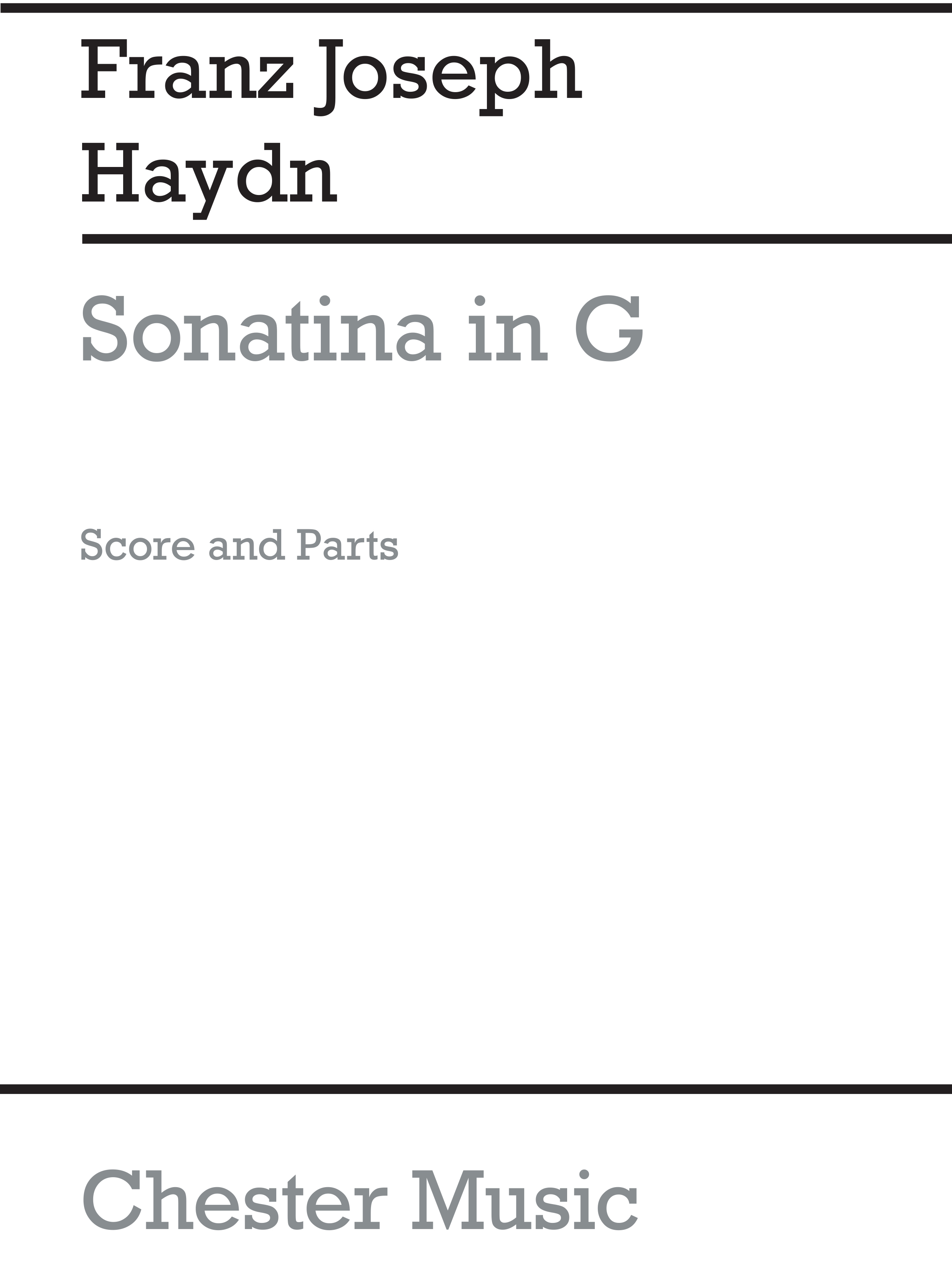 Franz Joseph Haydn: Sonatina in G: Wind Ensemble: Score and Parts