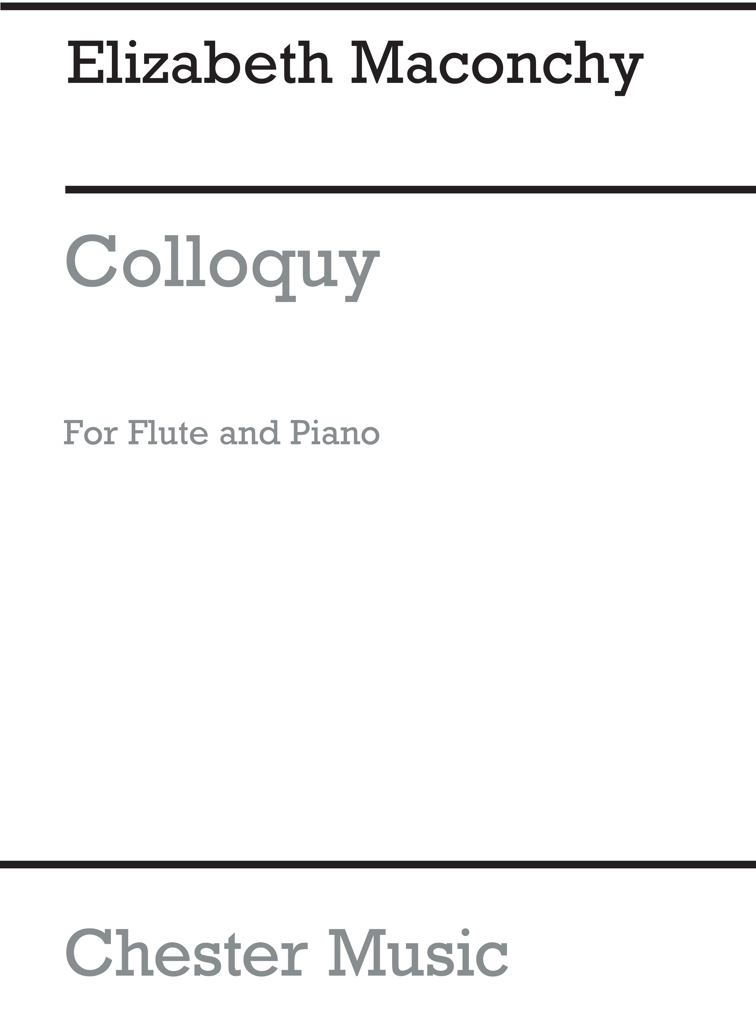 Elizabeth Maconchy: Colloquy For Flute And Piano: Flute: Instrumental Work