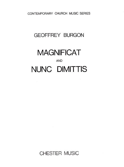 Geoffrey Burgon: Magnificat And Nunc Dimittis: 2-Part Choir: Vocal Score