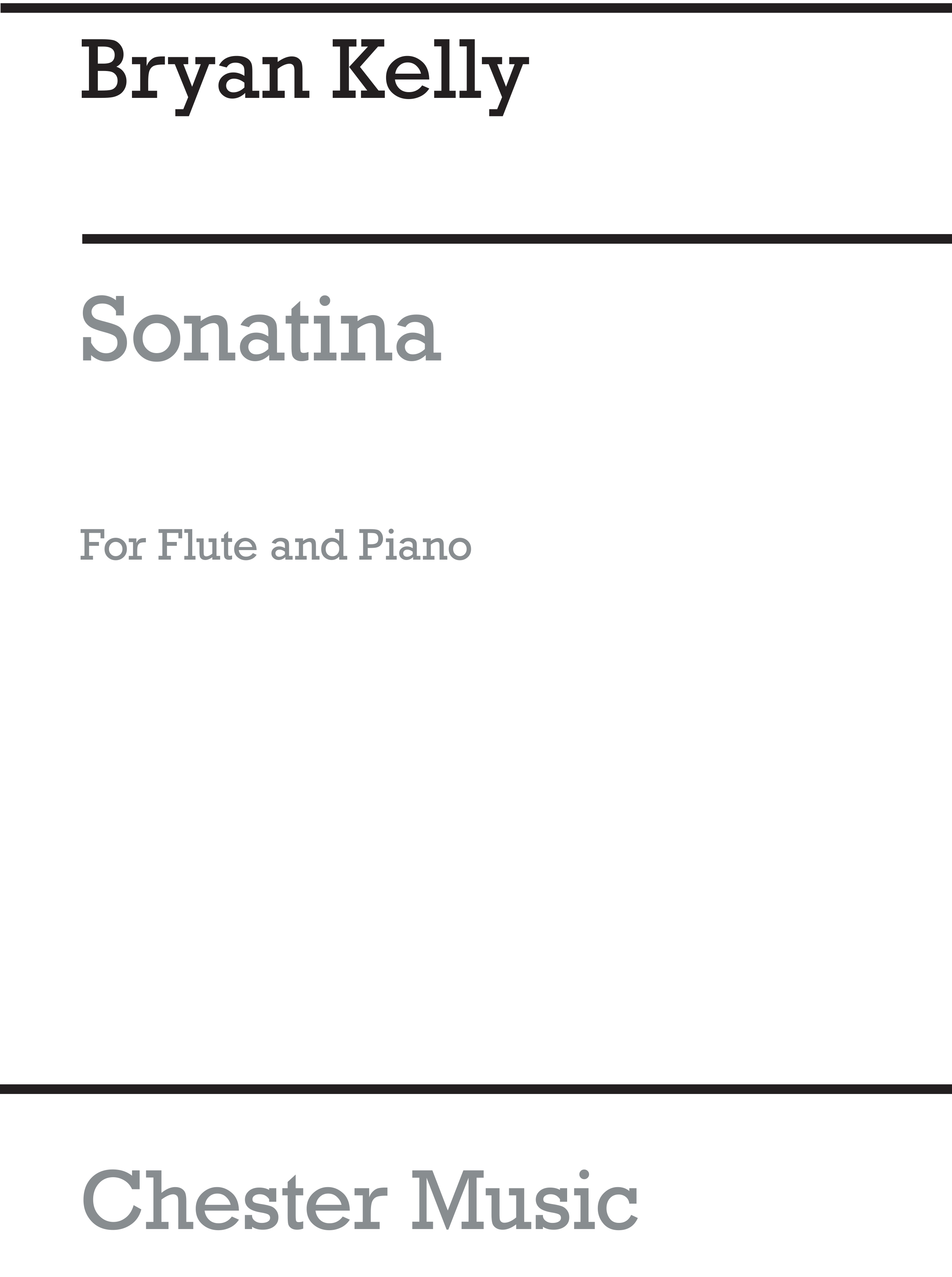 Bryan Kelly: Sonatine: Flute: Instrumental Work