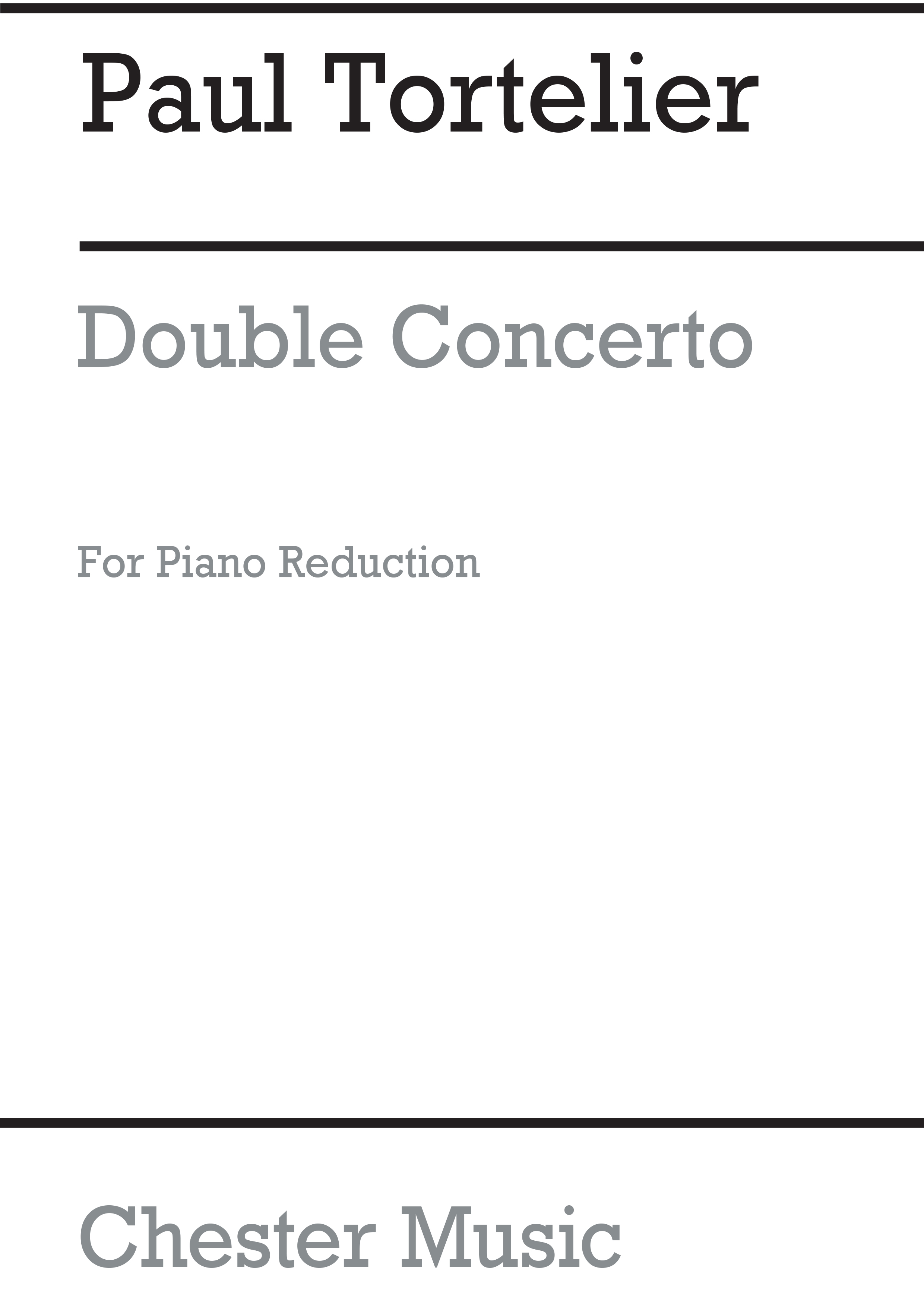 Paul Tortelier: Double Concerto (Piano Reduction): Piano Accompaniment: