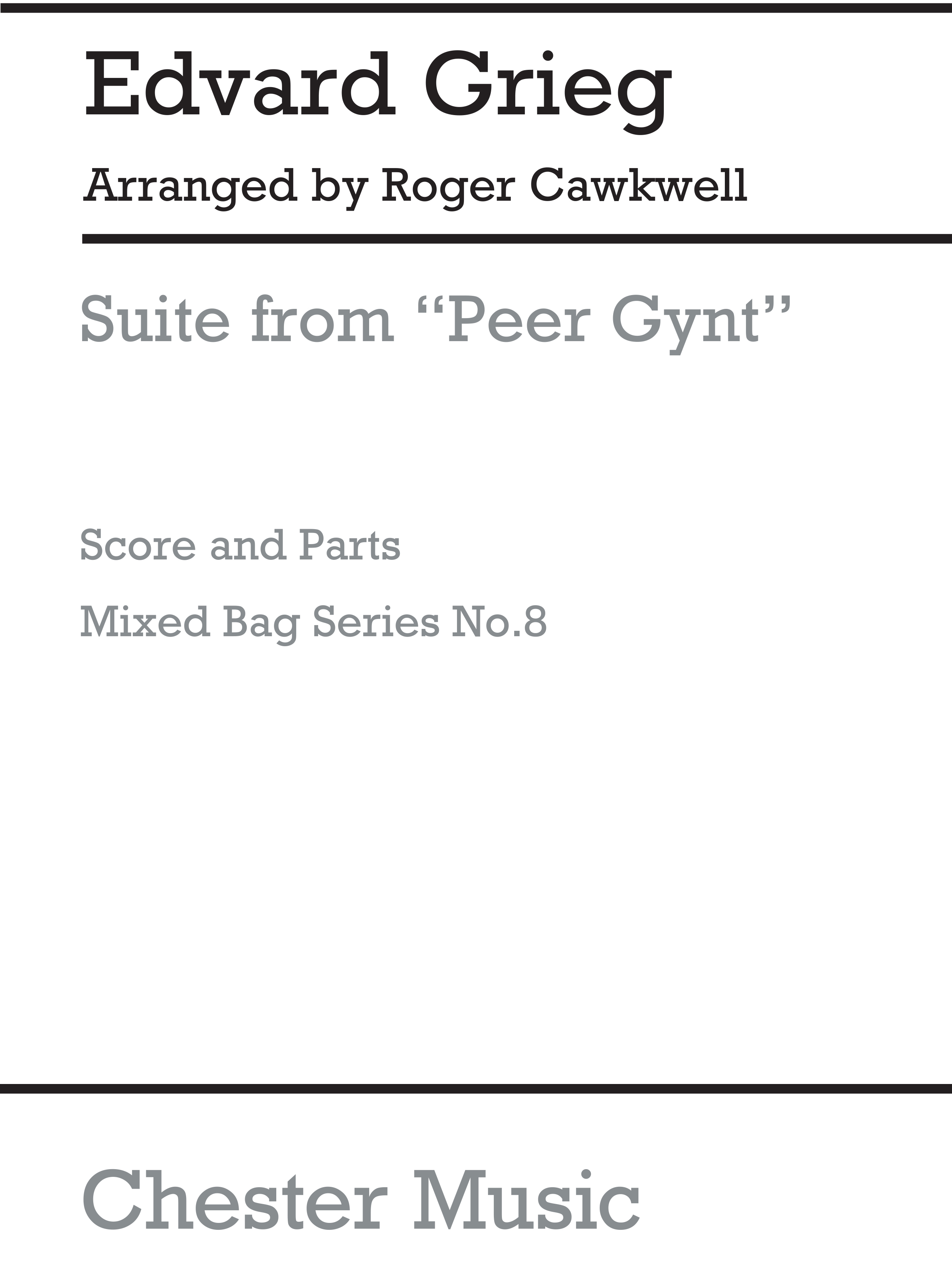 Edvard Grieg: Suite From Peer Gynt: Wind Ensemble: Score and Parts