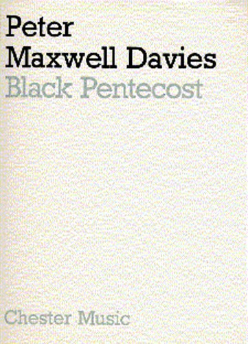 Peter Maxwell Davies: Black Pentecost: Mezzo-Soprano: Score