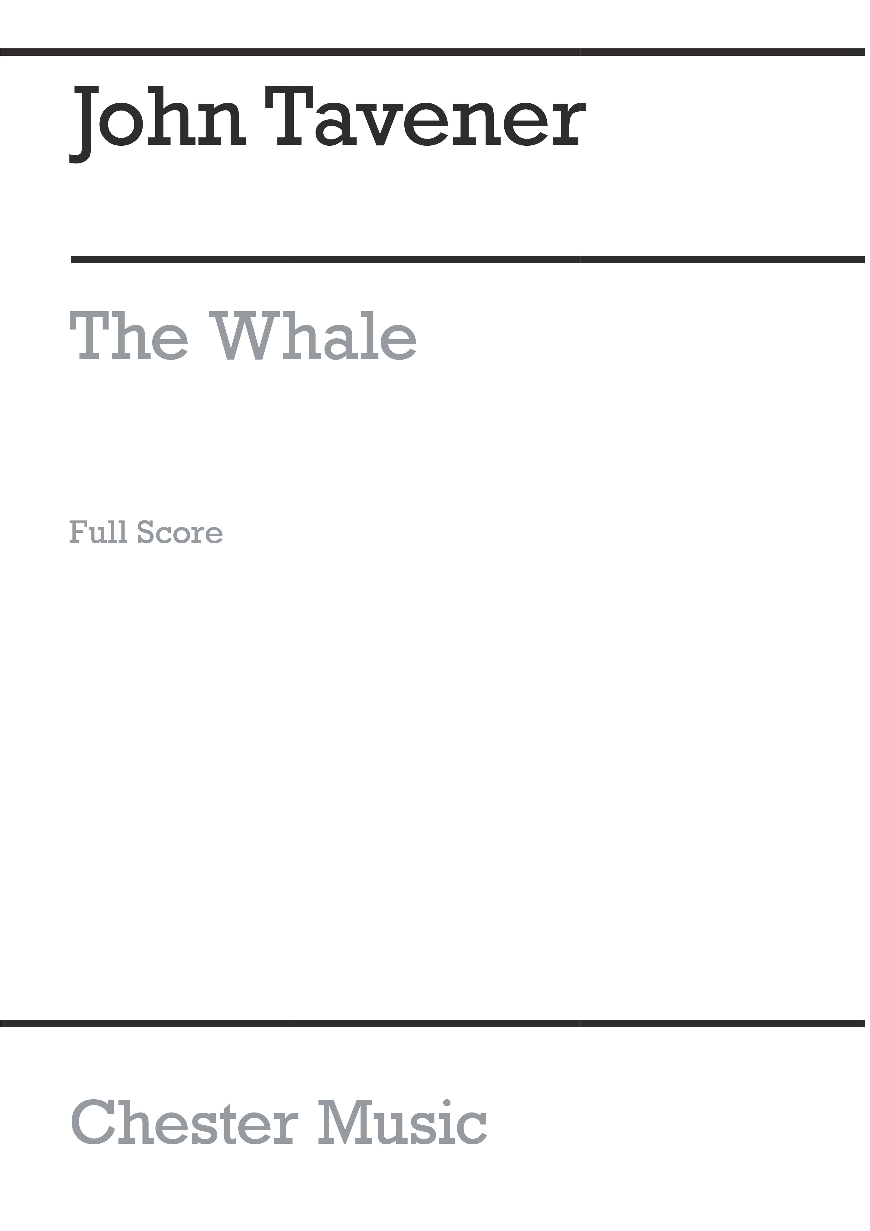 John Tavener: The Whale: SATB: Score
