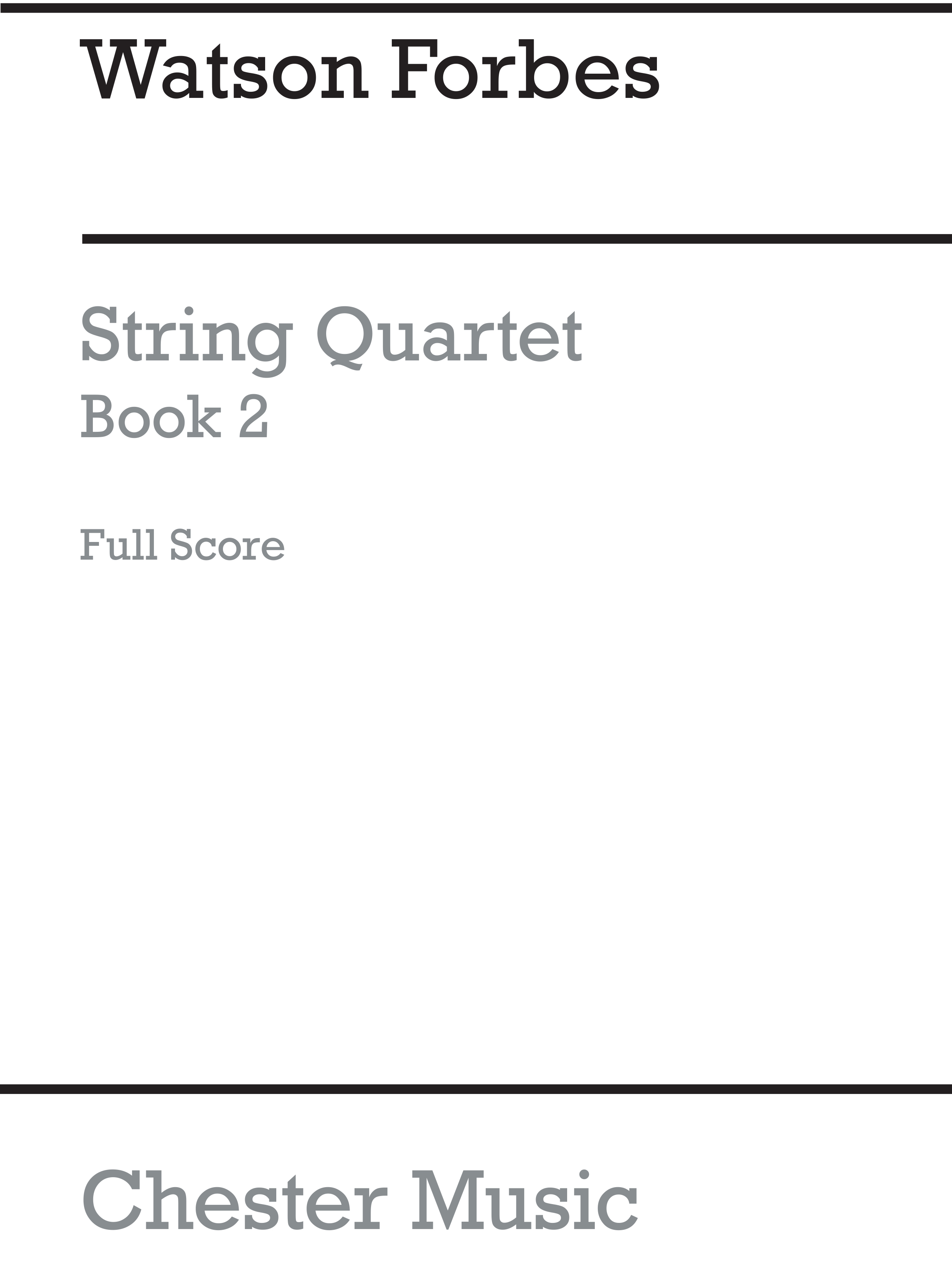 Watson Forbes: Easy String Quartets Book 2 (Score Only): String Quartet: Score