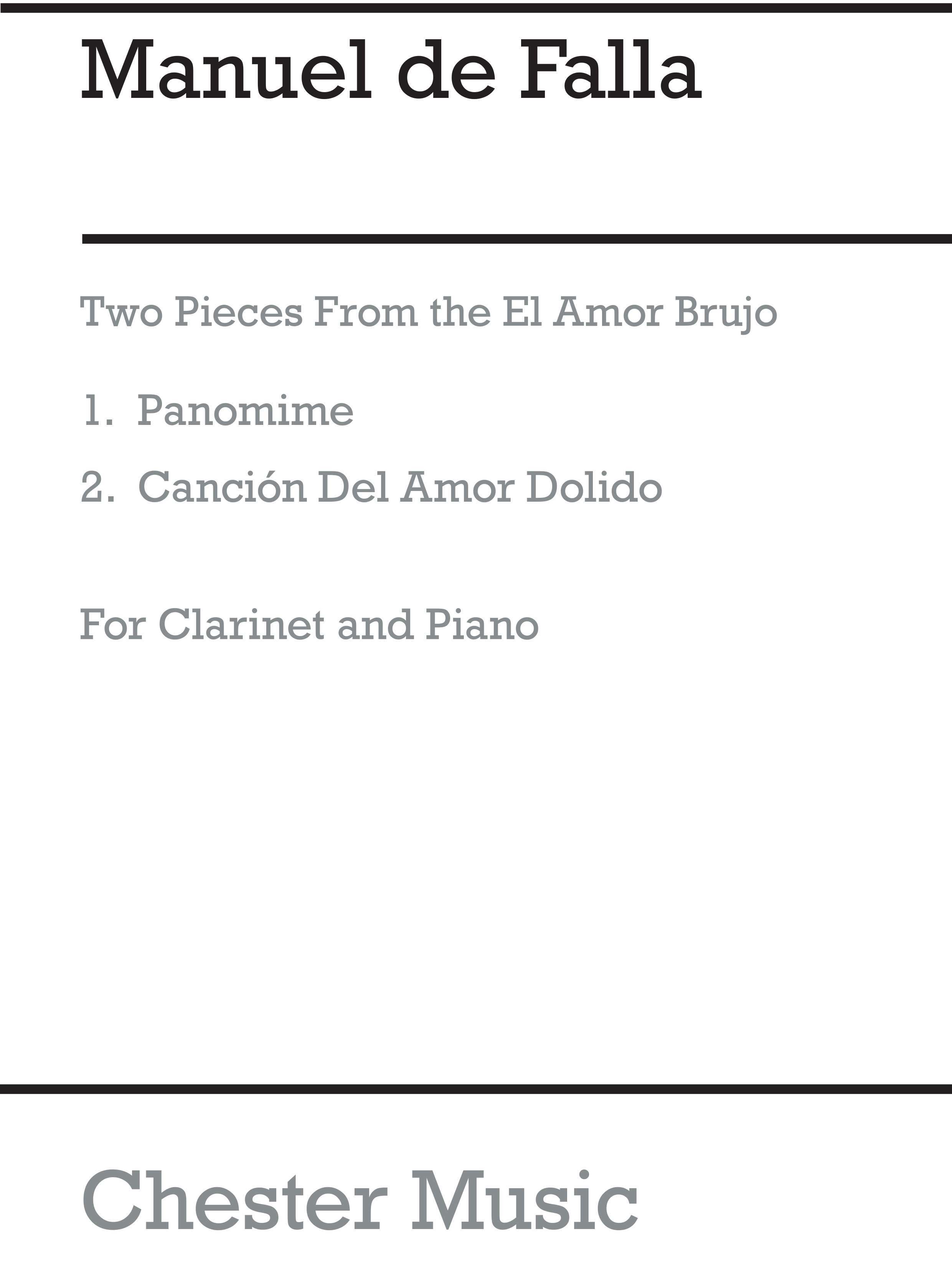 Manuel de Falla: Two Pieces from El Amor Brujo: Clarinet: Instrumental Album