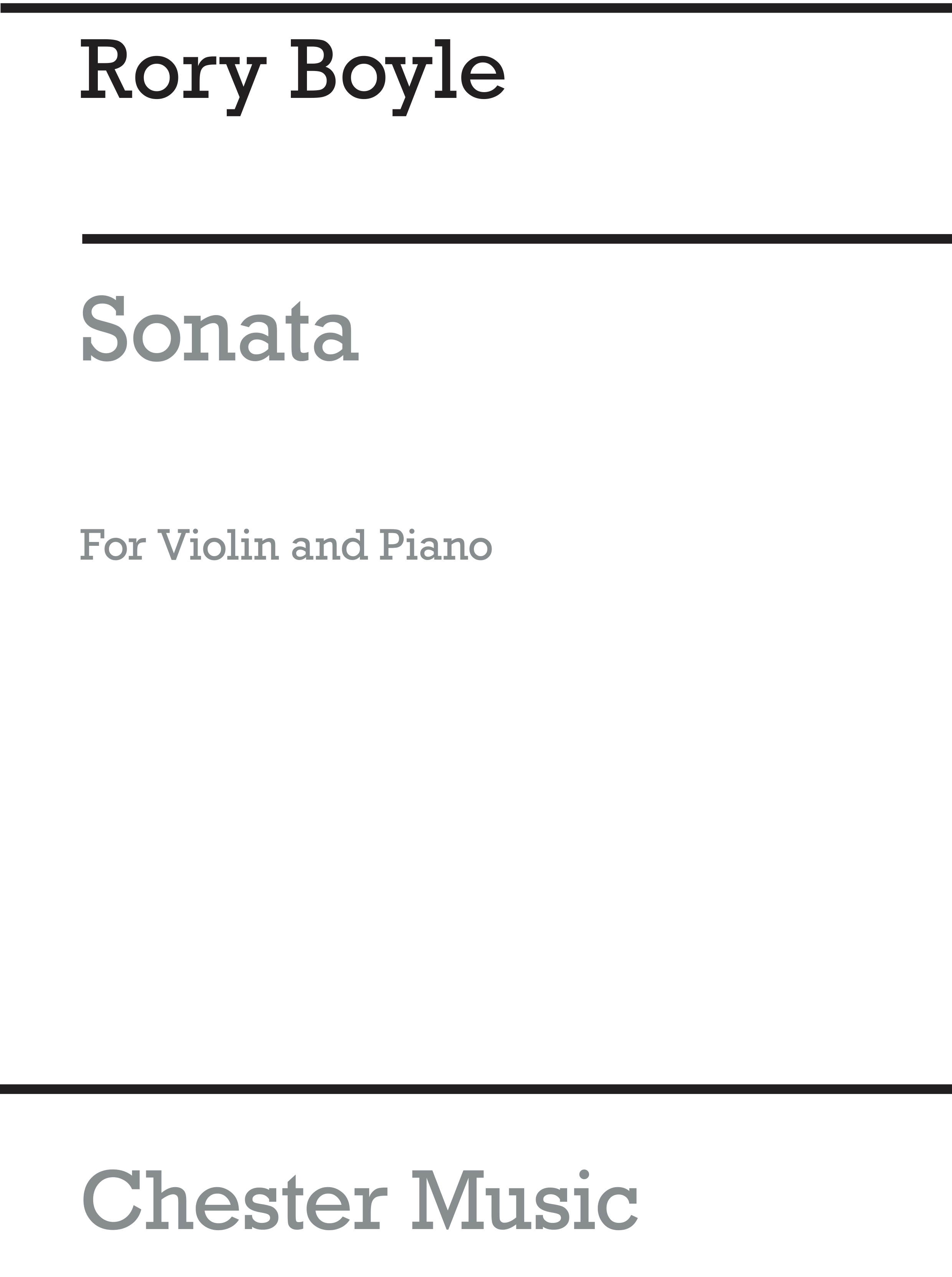 Rory Boyle: Sonata For Violin And Piano: Violin: Instrumental Work