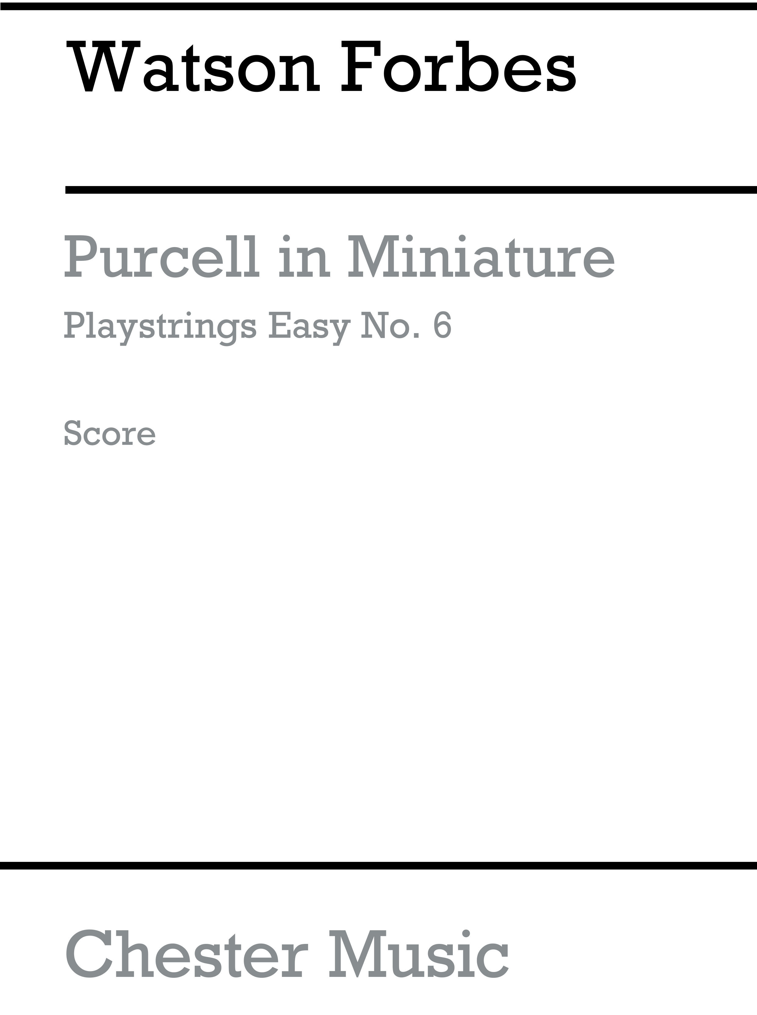 Henry Purcell: Playstrings Easy No. 6 Purcell In Miniature: Orchestra: Score