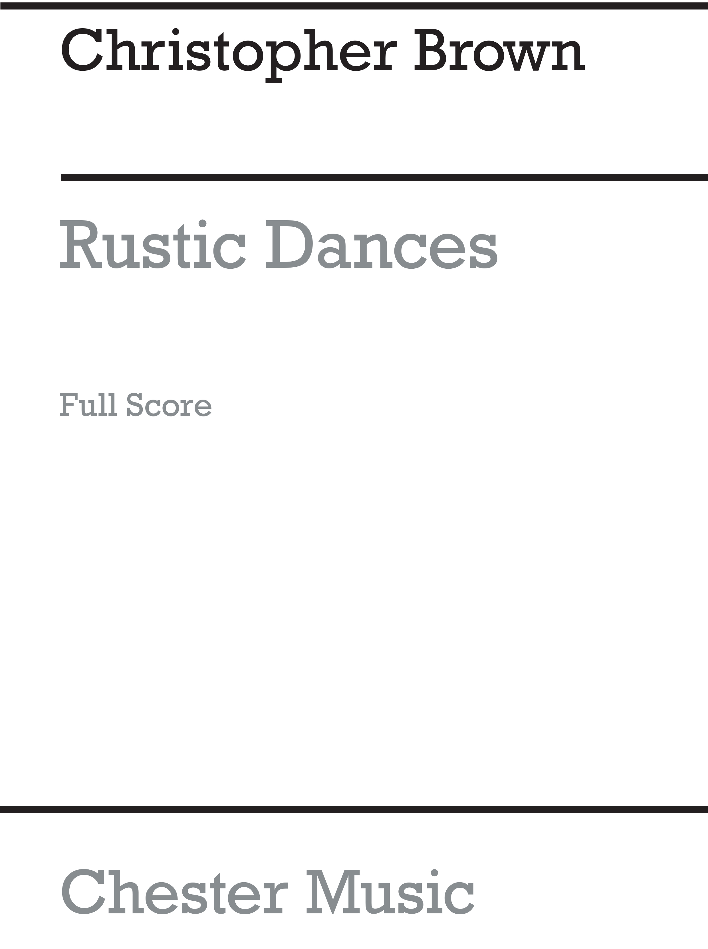 Christopher Brown: Playstrings Moderately Easy No. 10 Rustic Dances: Orchestra: