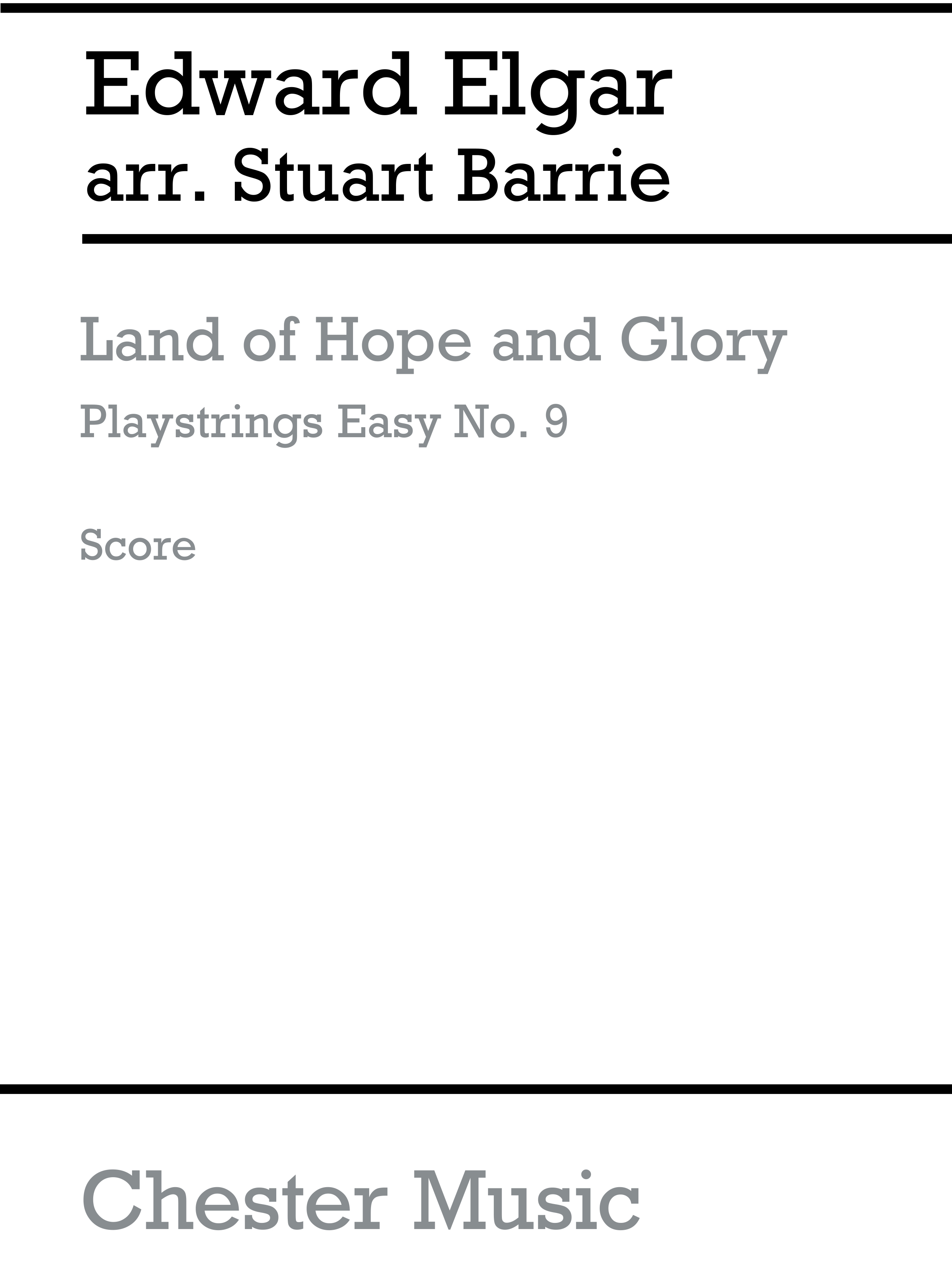Edward Elgar: Playstrings Easy No. 9: Land Of Hope And Glory: Orchestra: Score