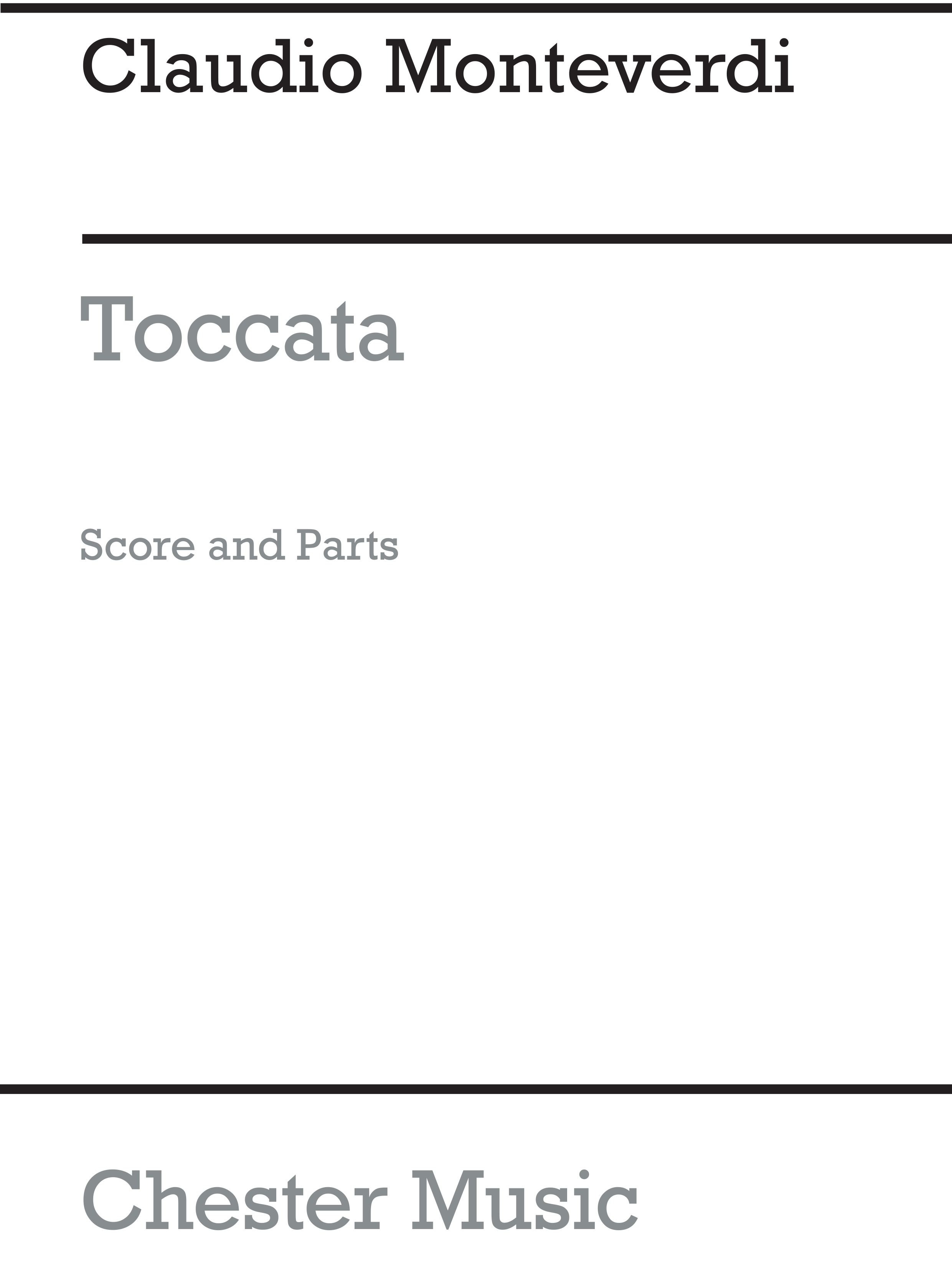 Claudio Monteverdi: Toccata: Wind Ensemble: Score and Parts