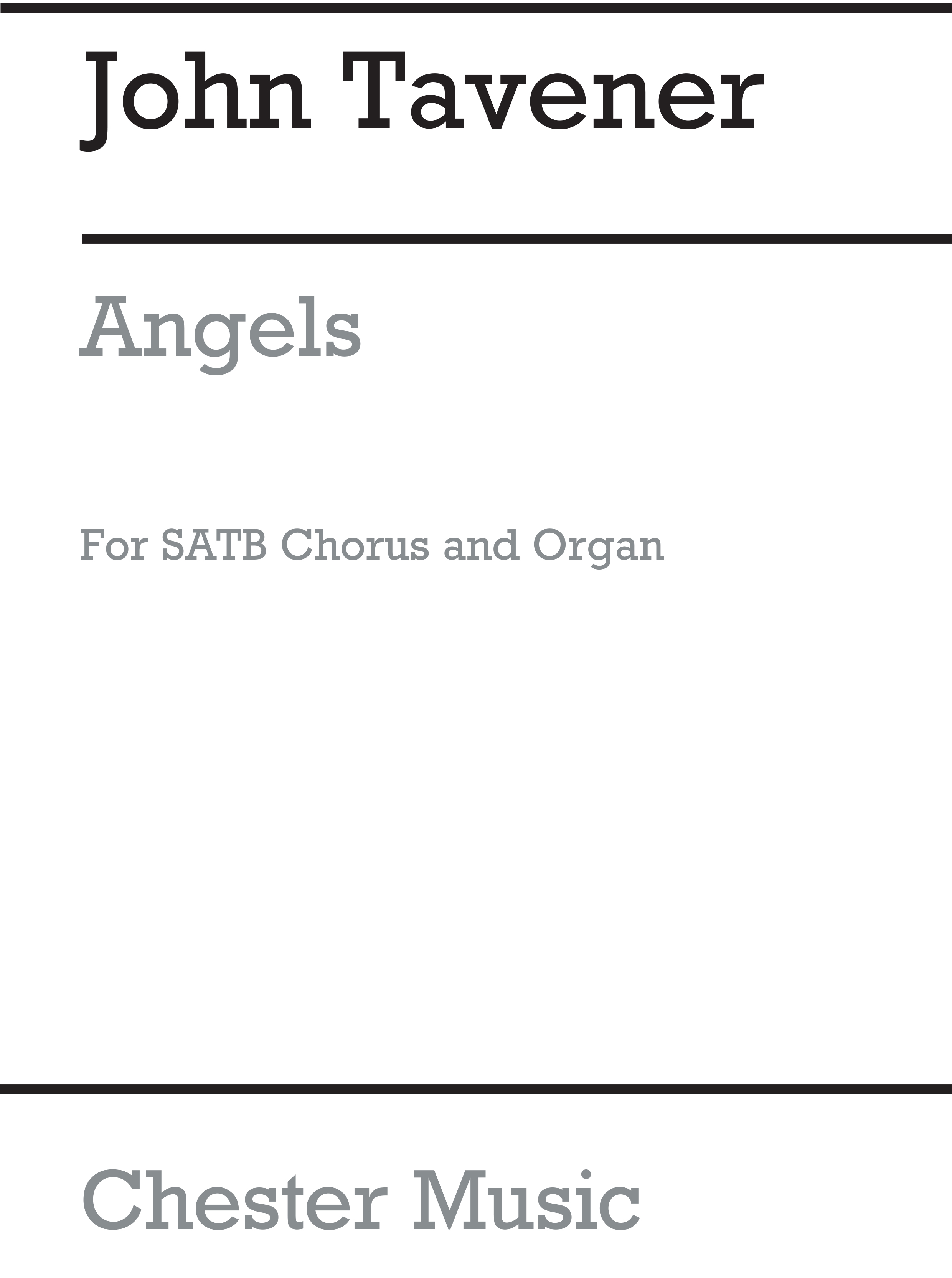 John Tavener: Angels: SATB: Vocal Score