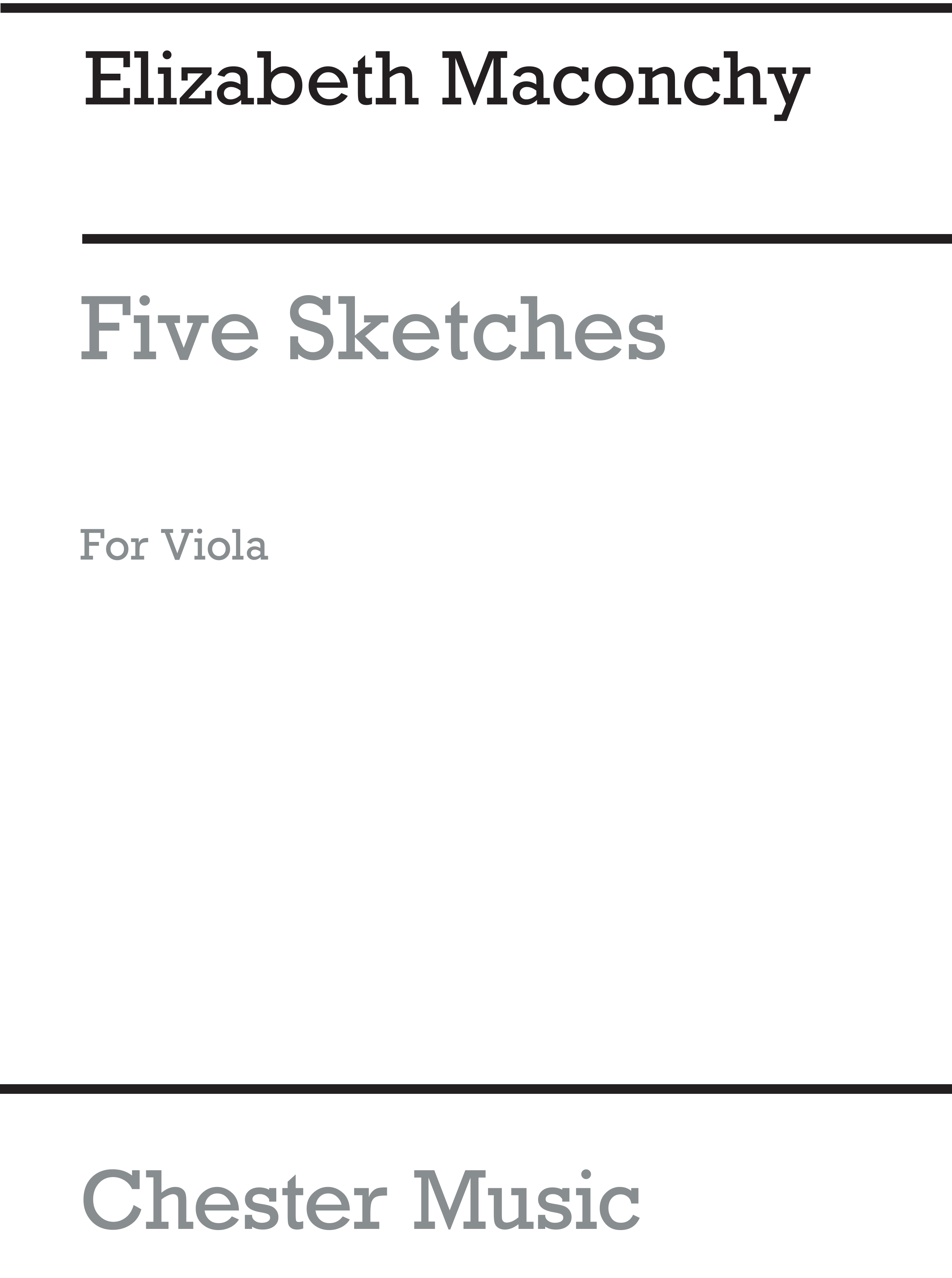 Elizabeth Maconchy: 5 Sketches For Viola Solo: Viola: Instrumental Work