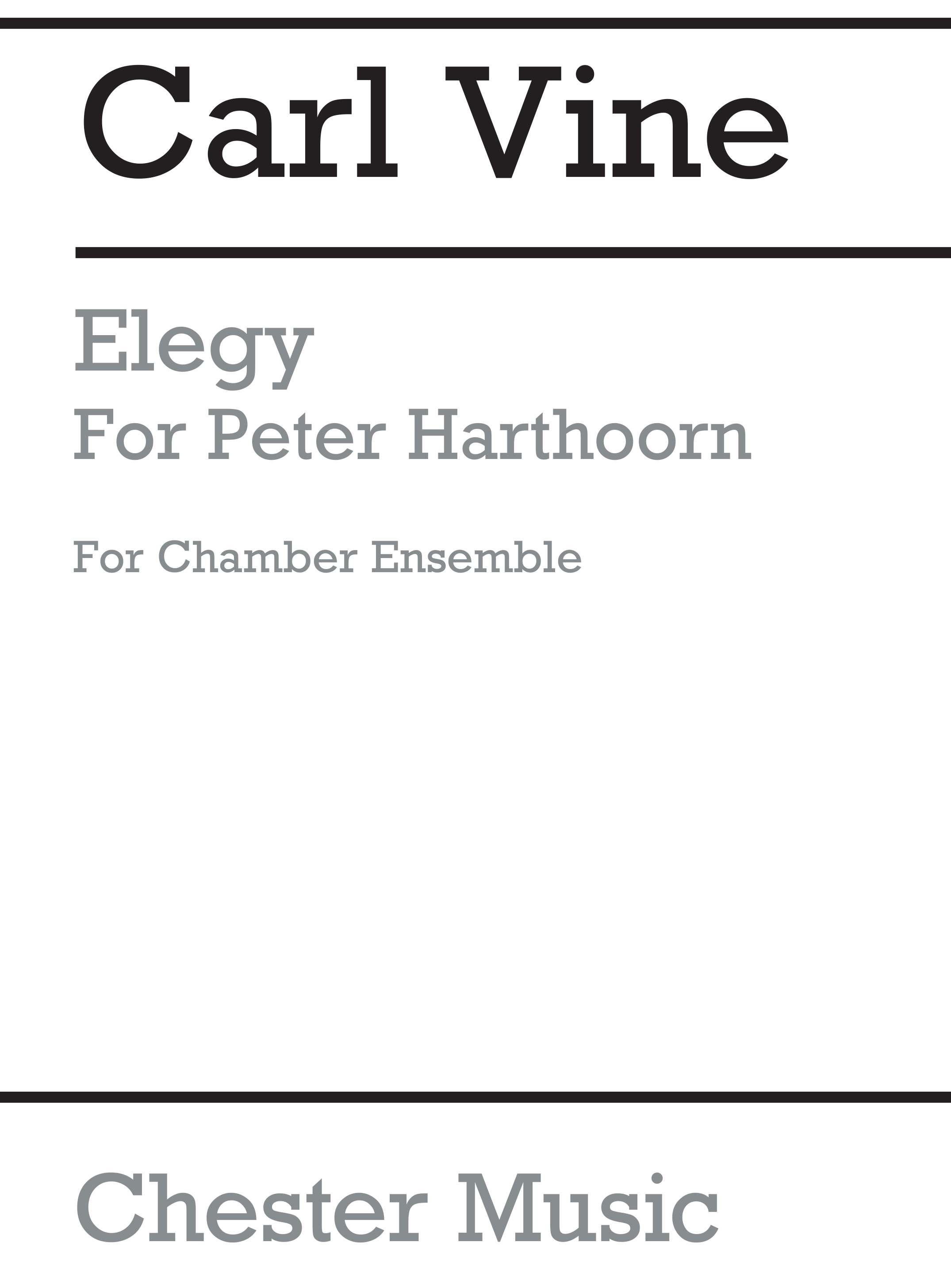 Carl Vine: Elegy: Chamber Ensemble: Score