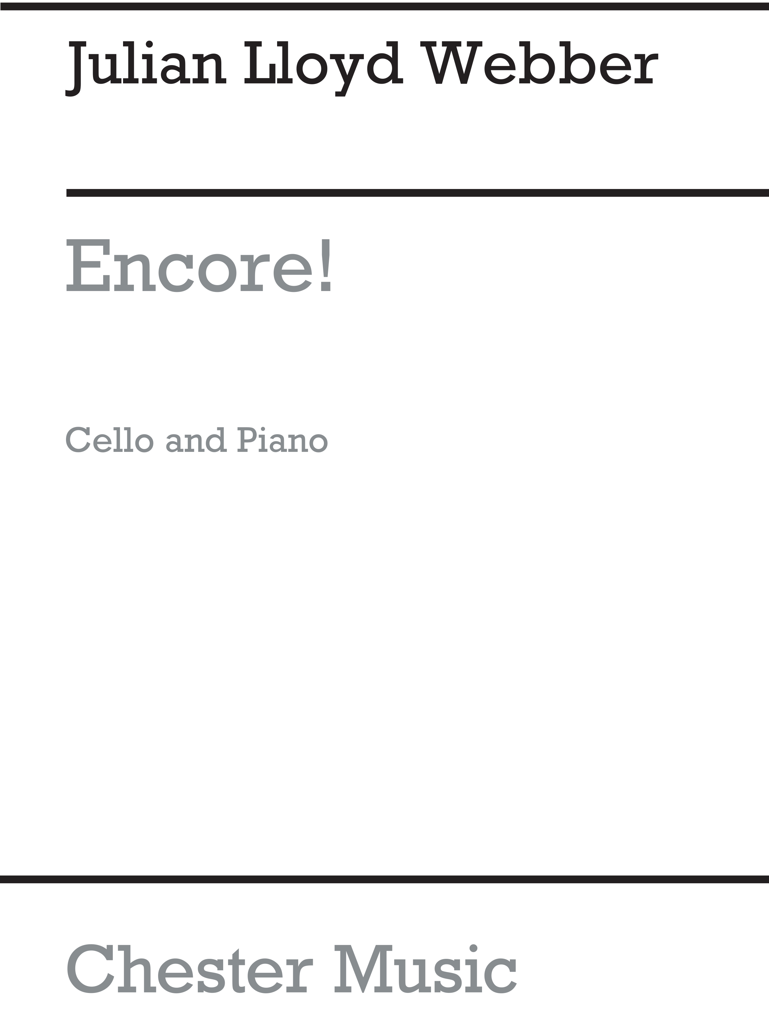 Julian Lloyd Webber: Encore! 12 Favourites For Cello: Cello: Instrumental Album