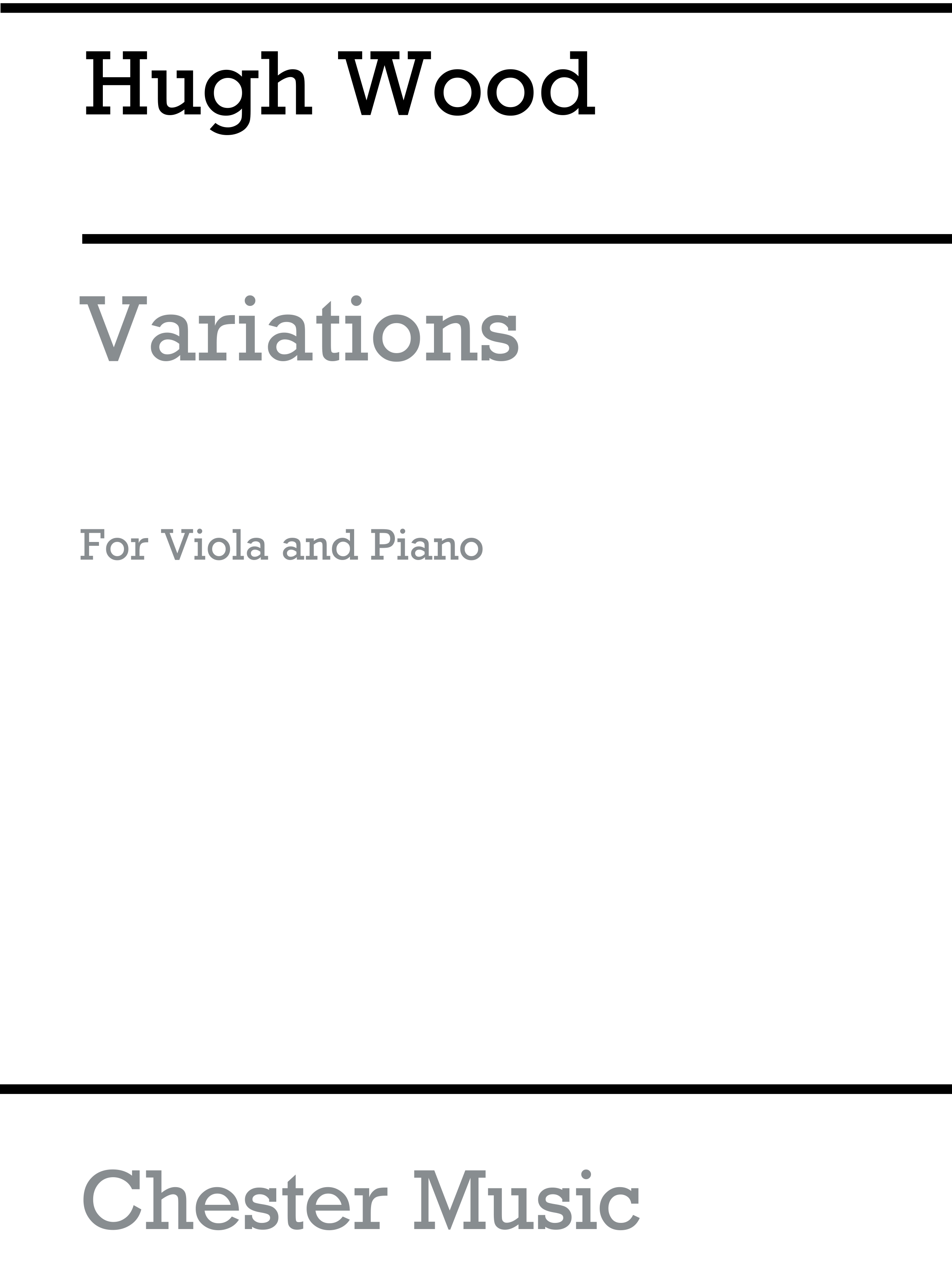 Hugh Wood: Variations Op. 1: Viola: Instrumental Work