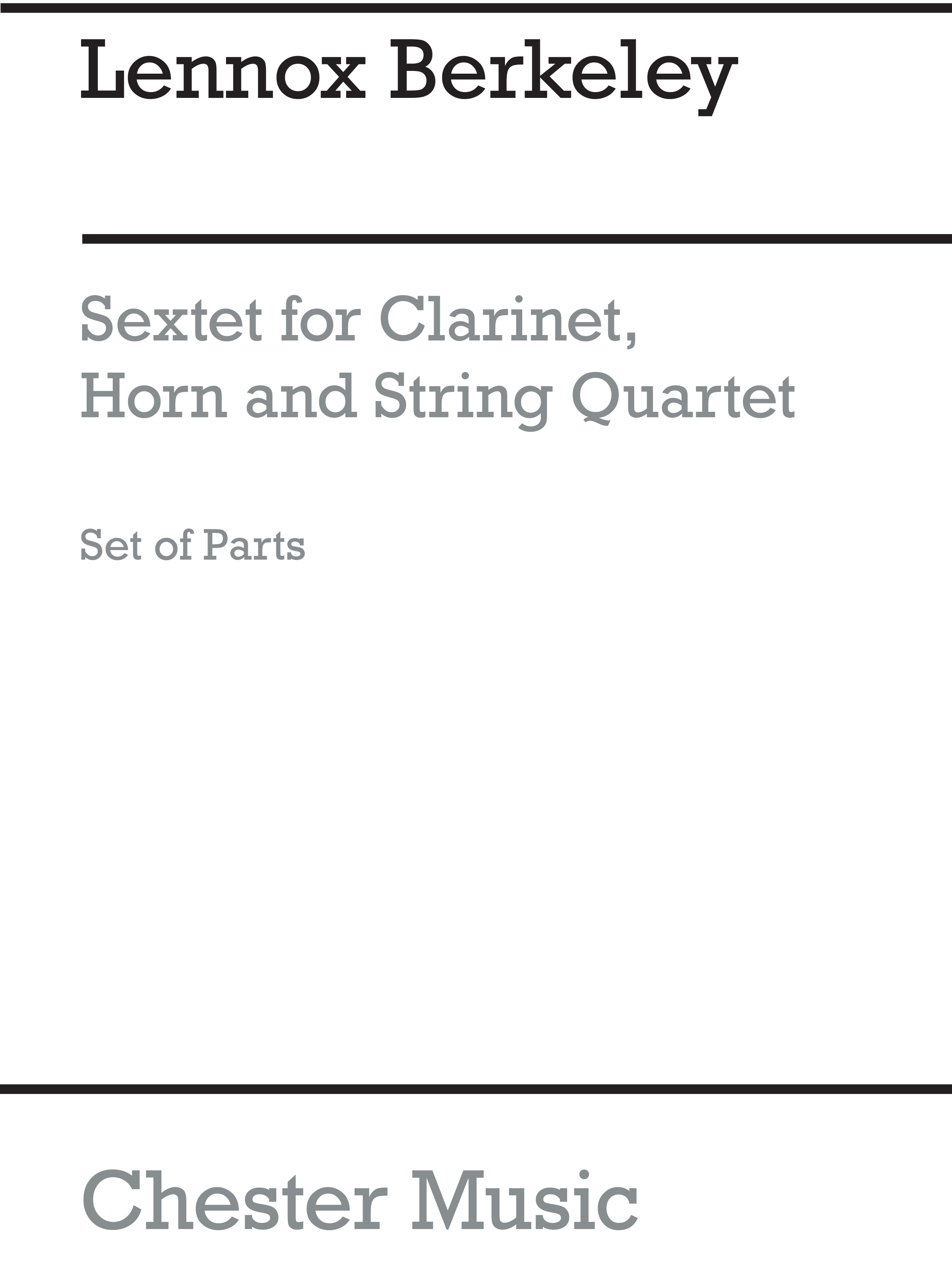 Lennox Berkeley: Sextet Op. 47 (Parts): Ensemble: Instrumental Work