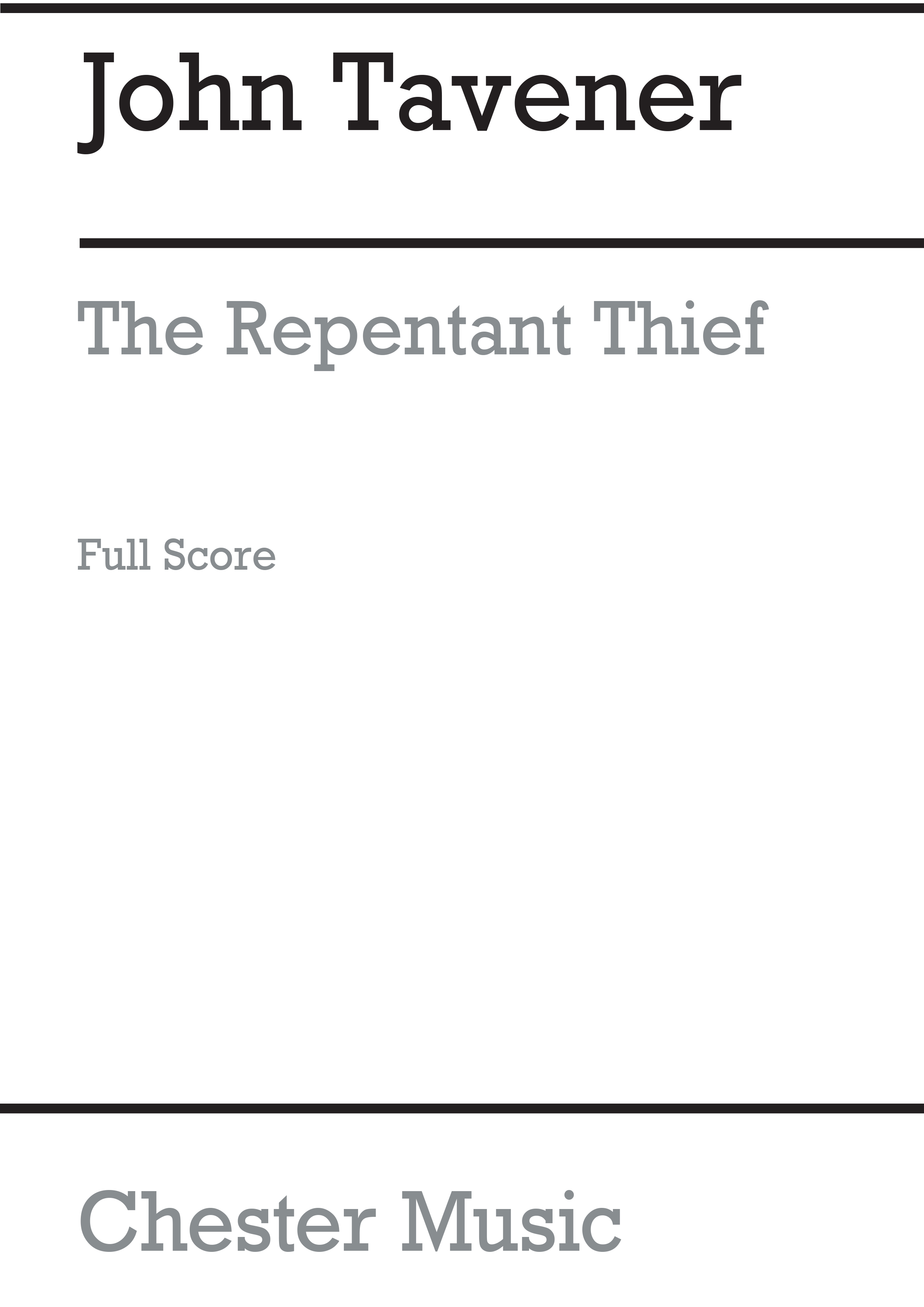 John Tavener: The Repentant Thief: Ensemble: Score