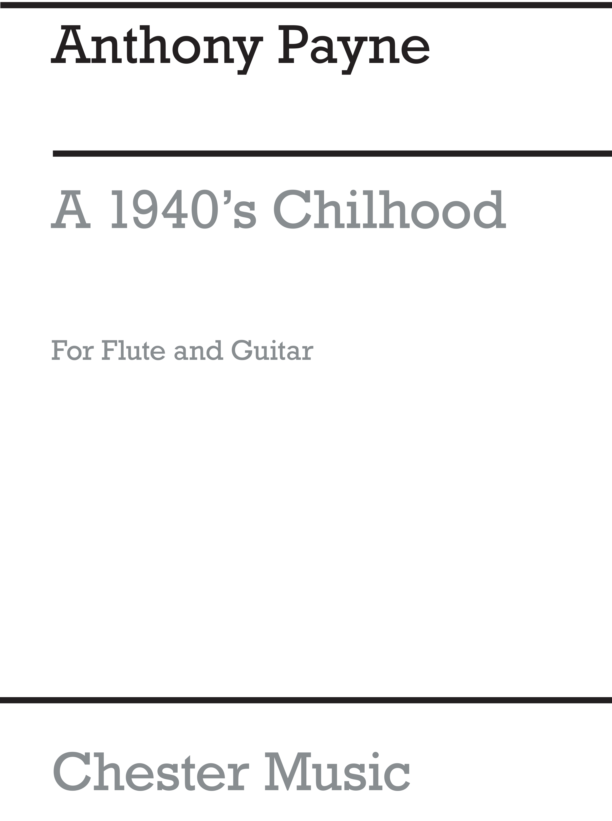 Anthony Payne: 1940's Childhood: Flute & Guitar: Instrumental Work