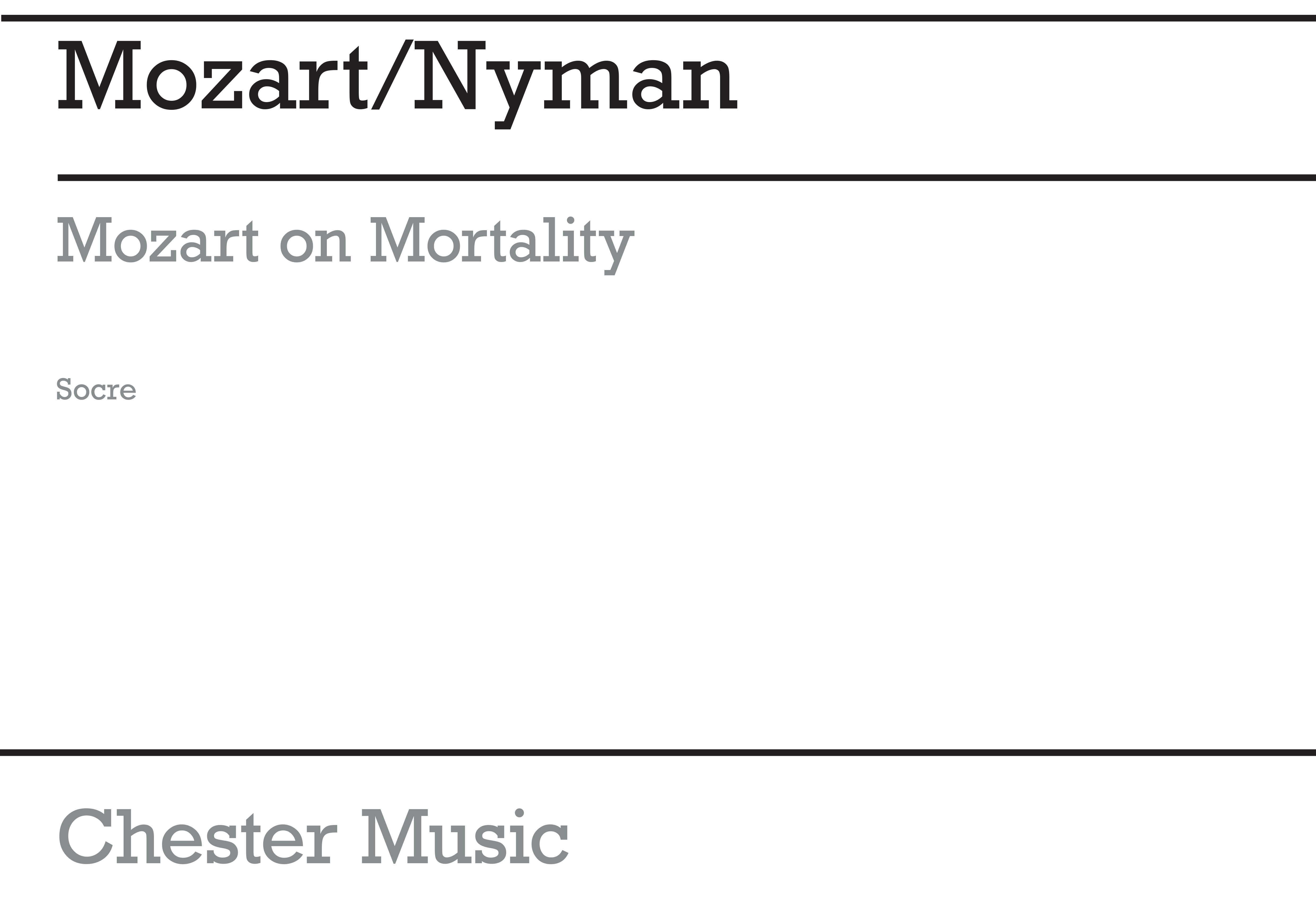 Michael Nyman: Mozart On Mortality: String Ensemble: Score