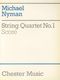 Michael Nyman: String Quartet No. 1 Score: String Quartet: Score