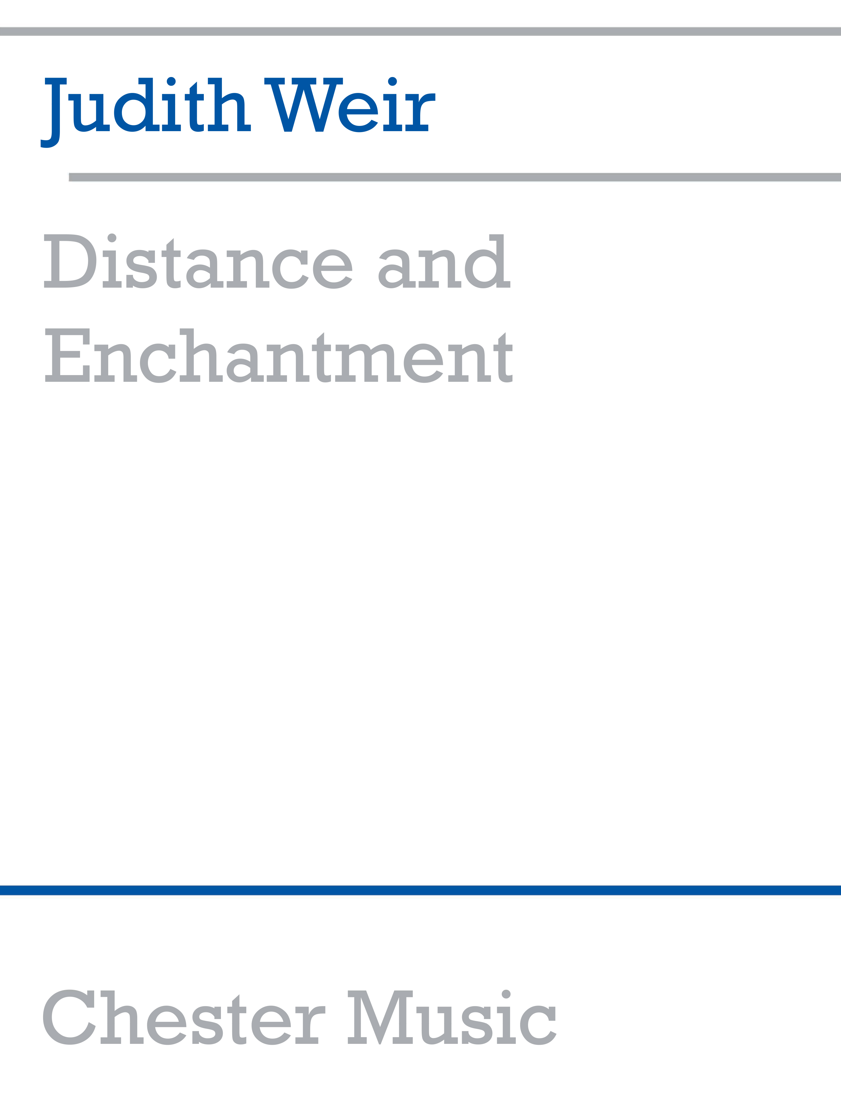 Judith Weir: Distance And Enchantment: Chamber Ensemble: Score and Parts