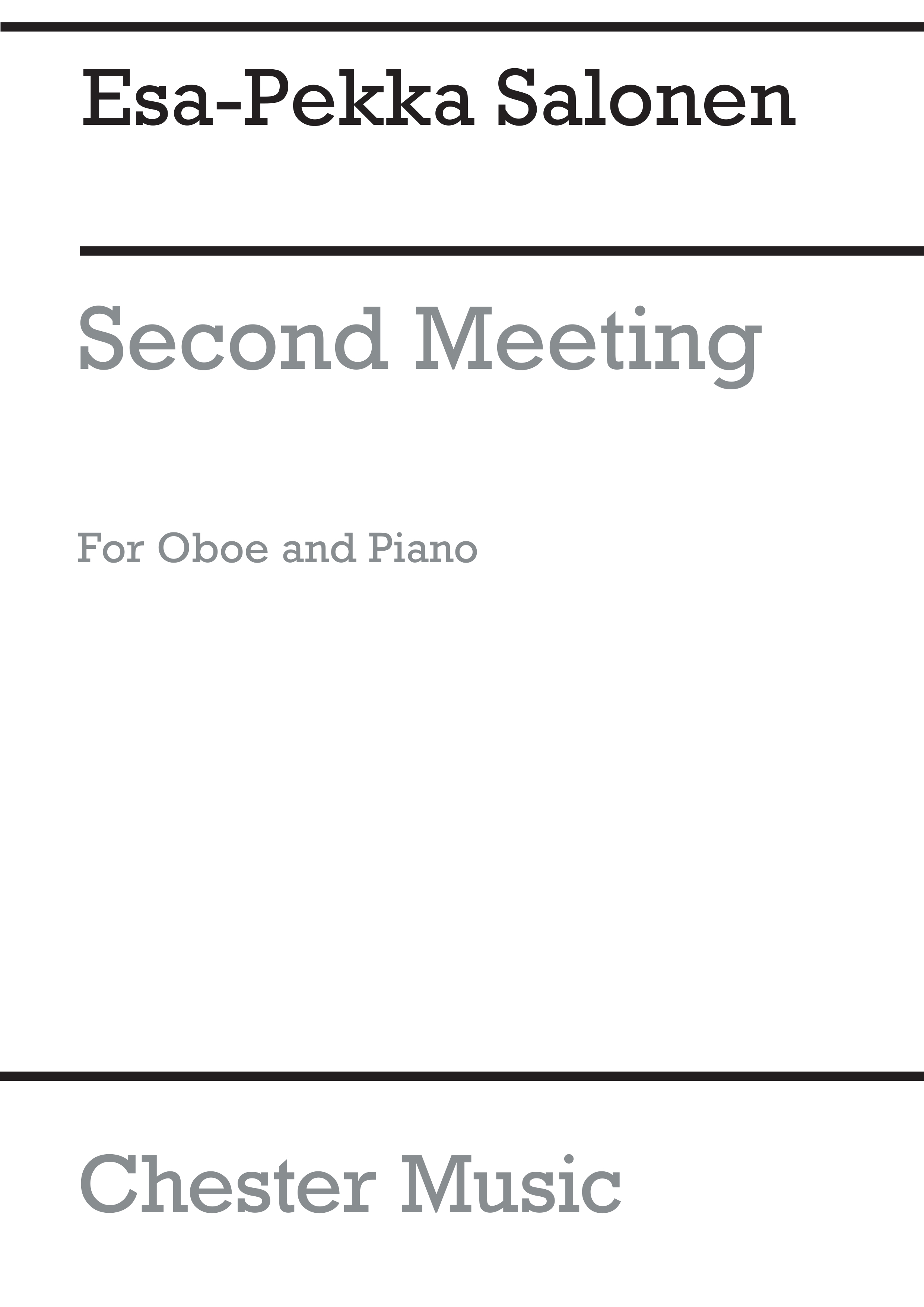Esa-Pekka Salonen: Second Meeting for Oboe and Piano: Oboe: Instrumental Work