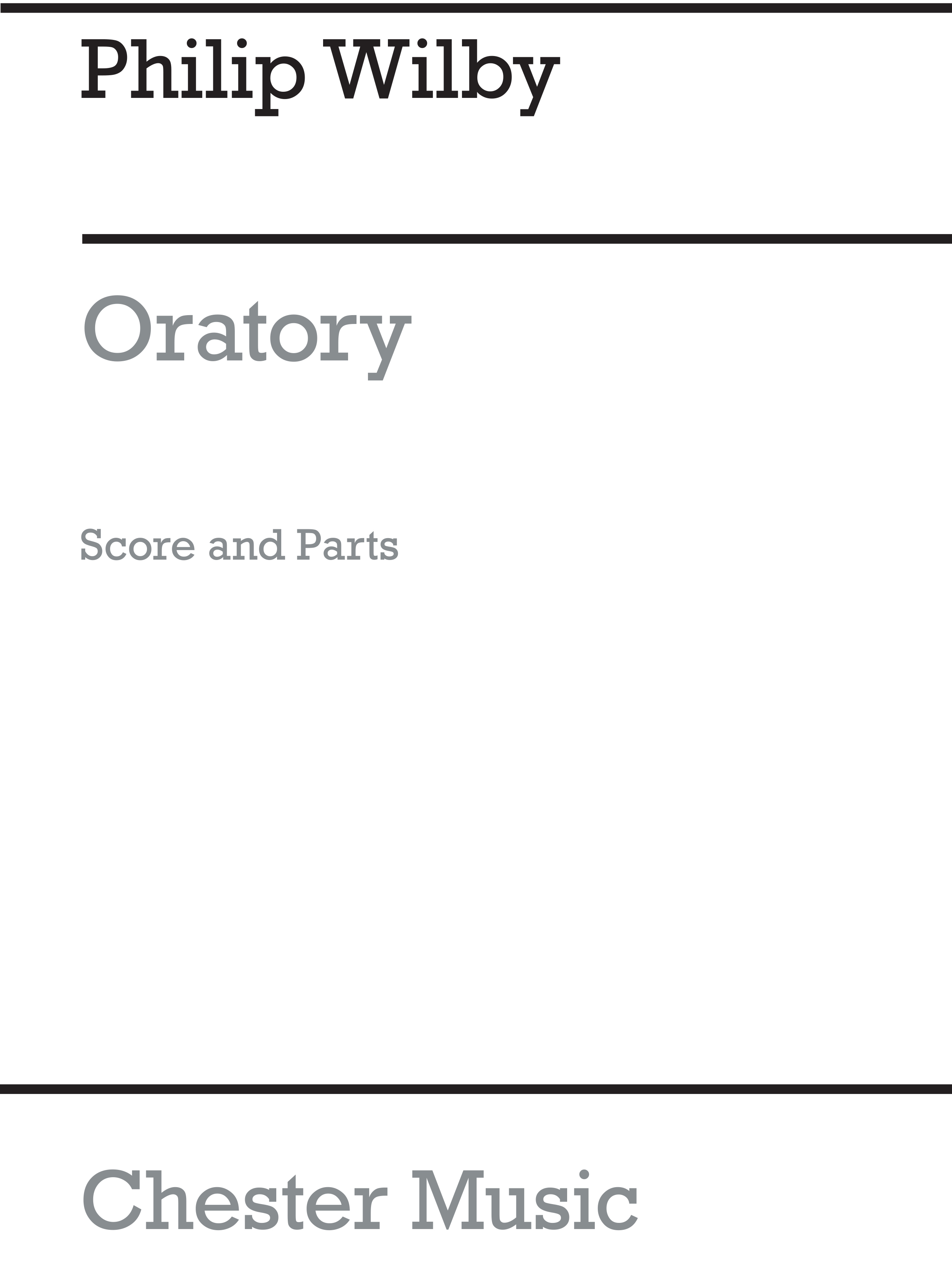 Philip Wilby: Oratory: Brass Ensemble: Score and Parts