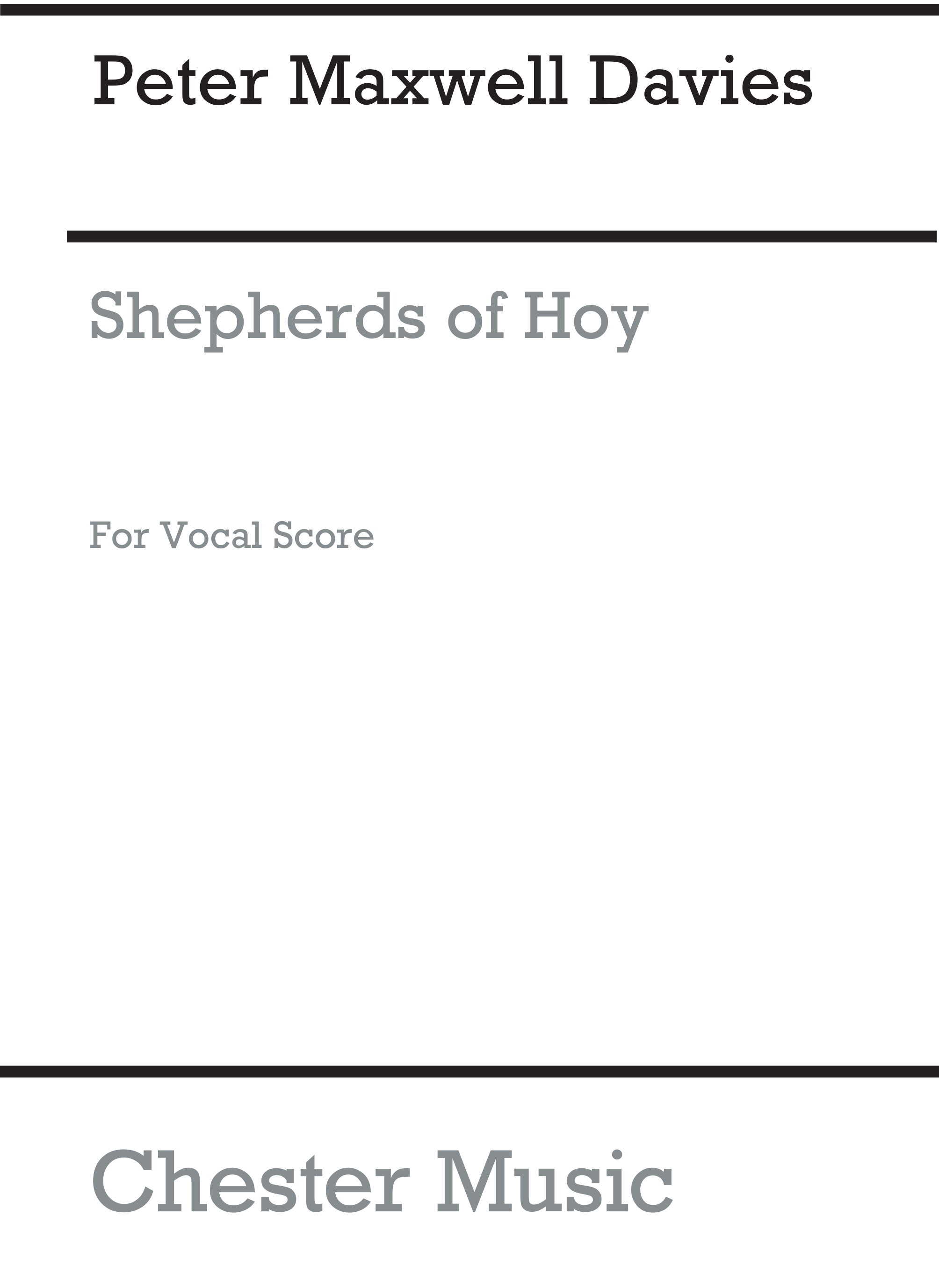Peter Maxwell Davies: Shepherds Of Hoy: Voice: Instrumental Work