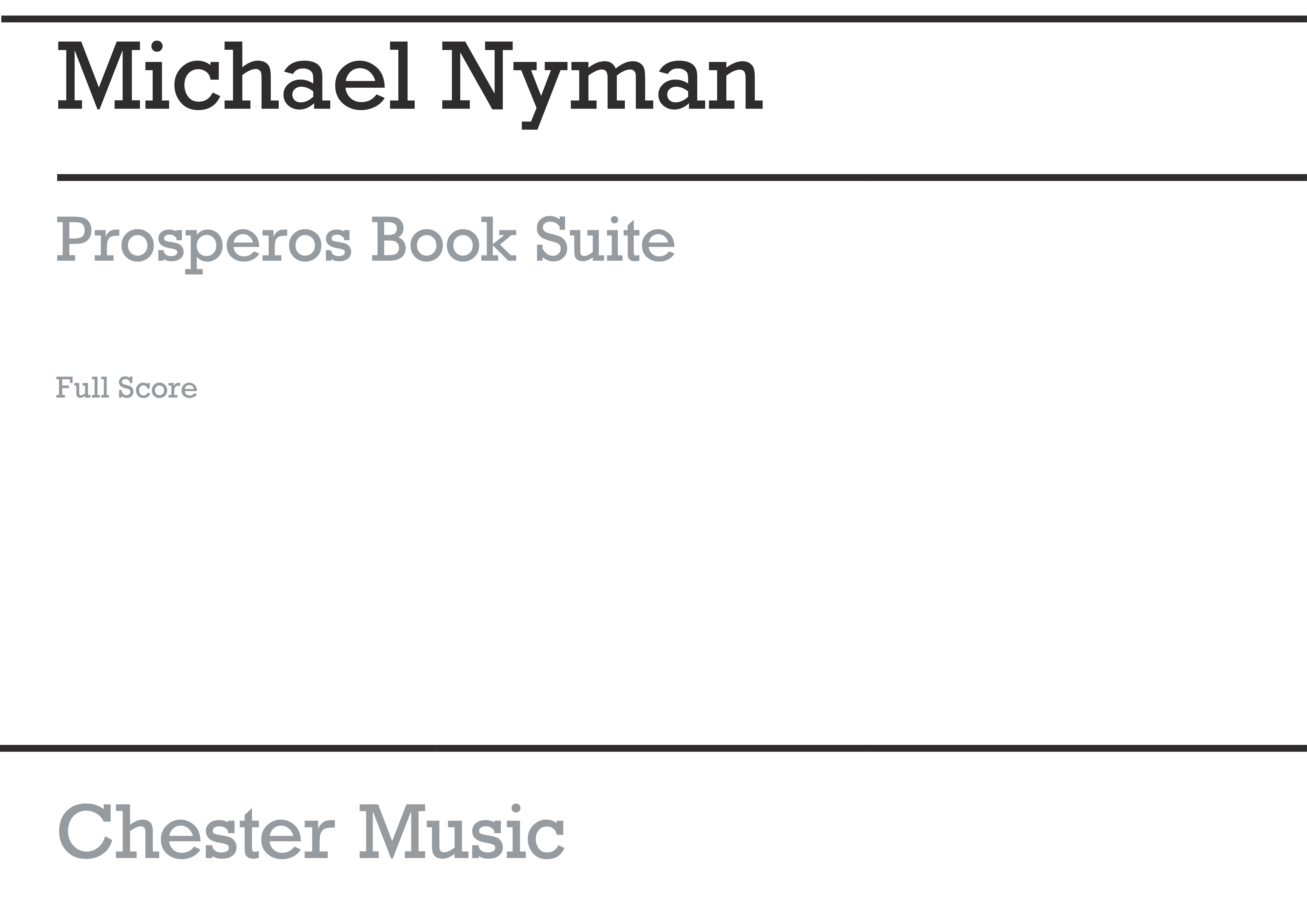 Michael Nyman: Prospero's Books Suite (Full Score): Orchestra: Score