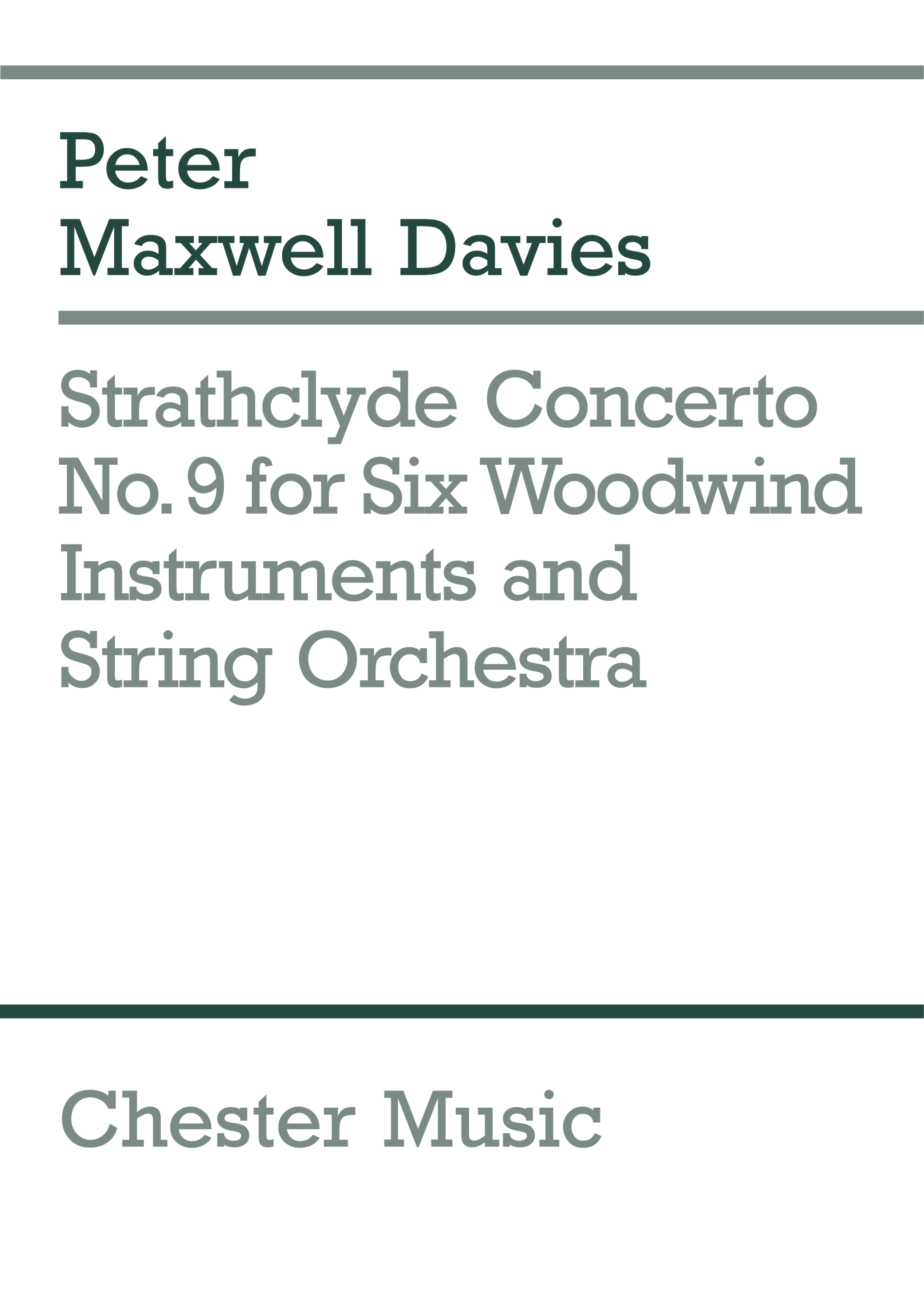 Peter Maxwell Davies: Strathclyde Concerto No. 9 (Miniature Score): String