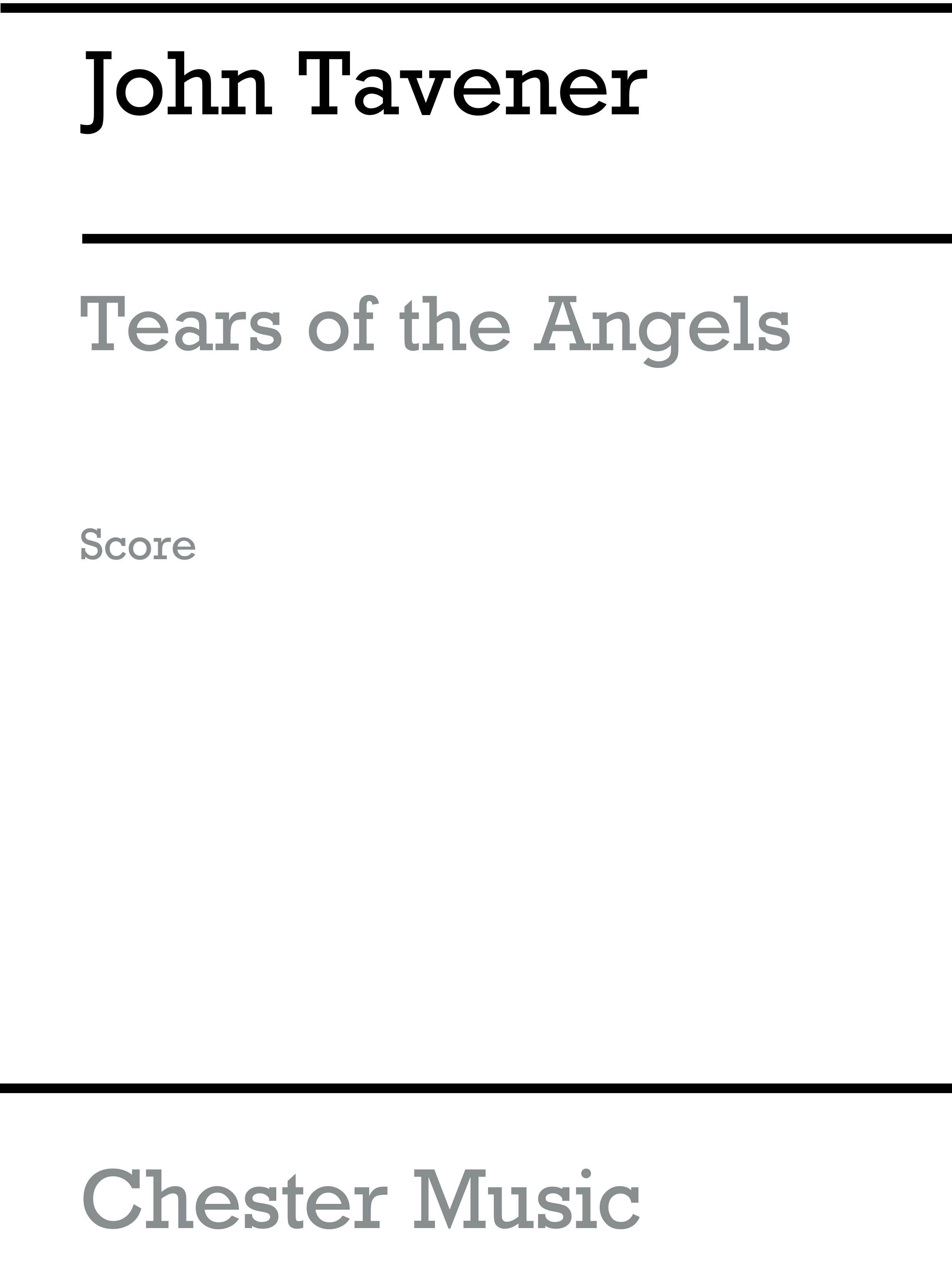 John Tavener: Tears of the Angels: String Ensemble: Score