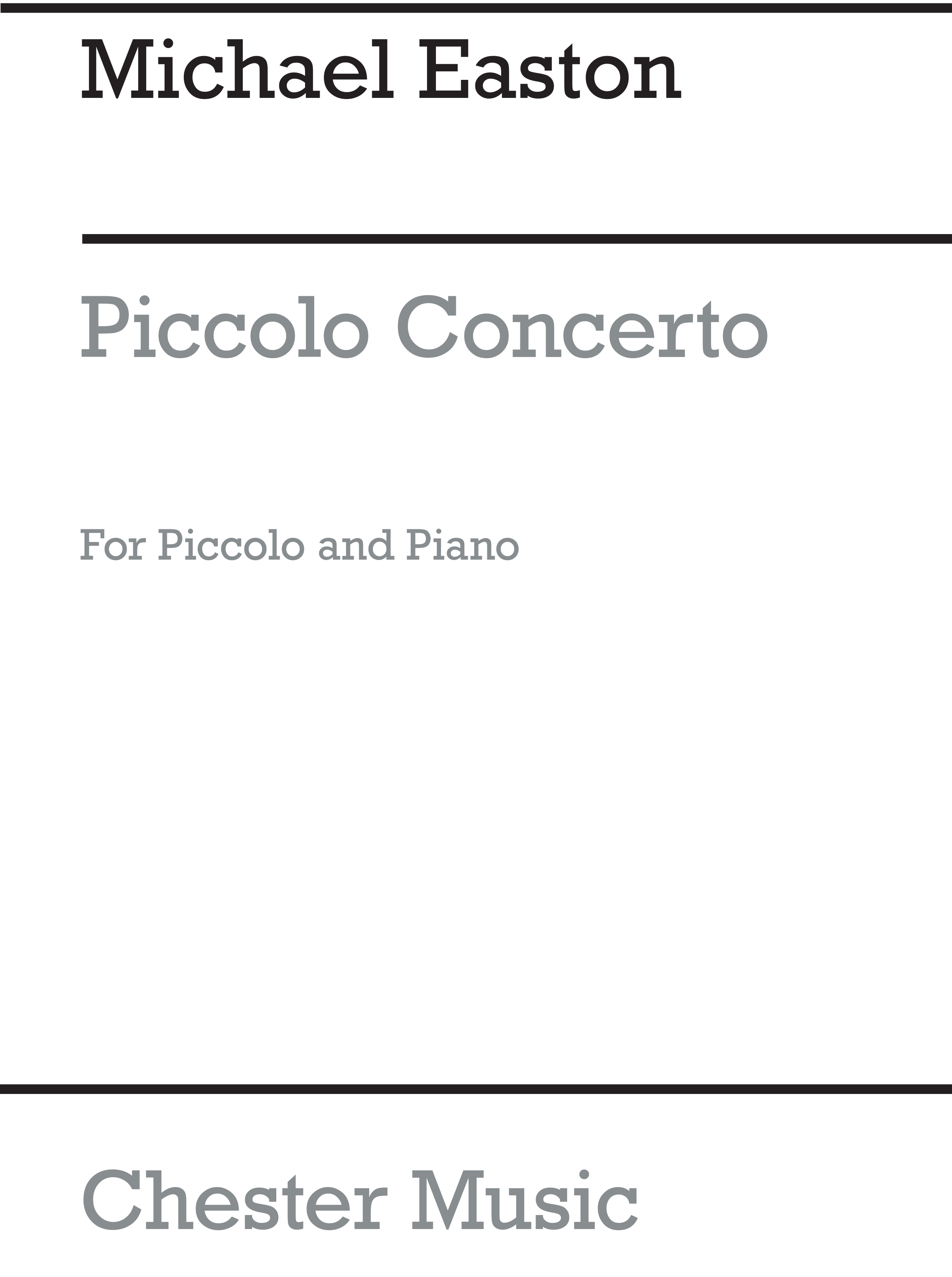Michael Easton: Piccolo Concerto: Piccolo: Instrumental Work
