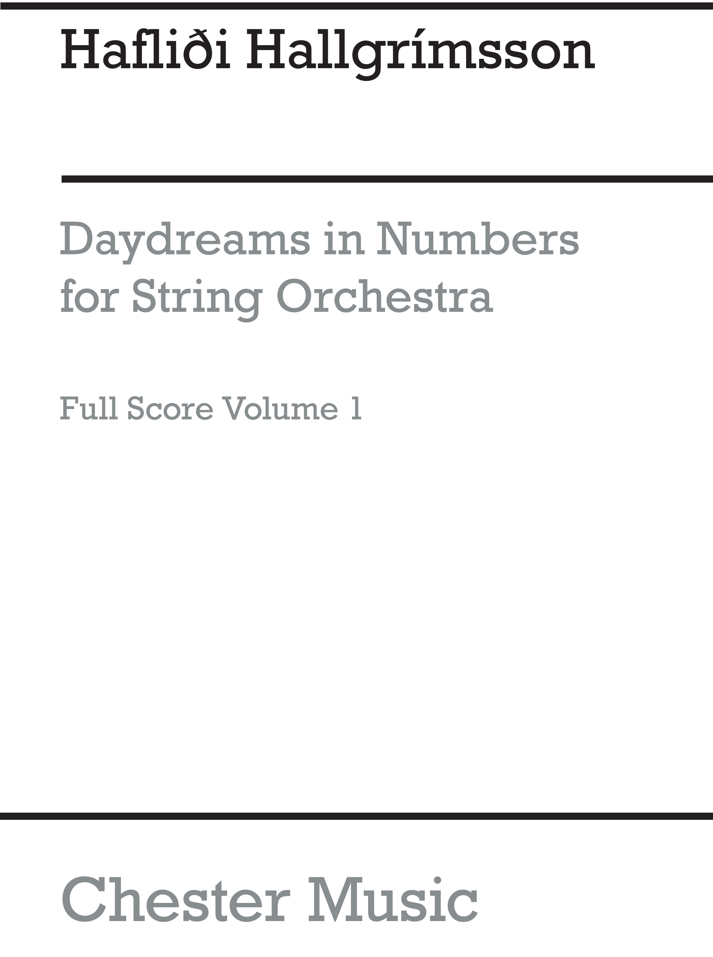 Haflidi Hallgrmsson: Daydreams In Numbers Vol.1: String Ensemble: Score