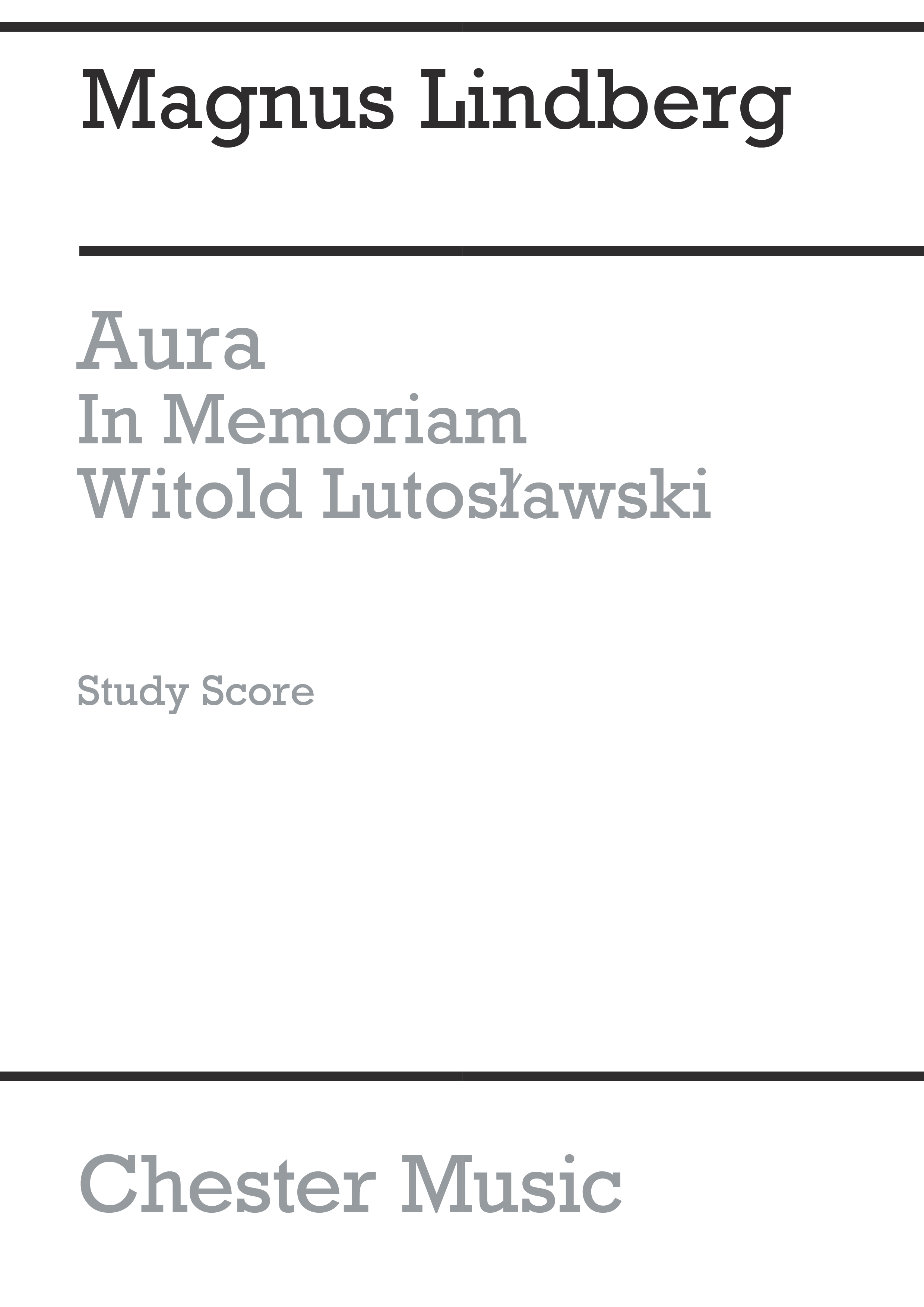 Magnus Lindberg: Aura Score: Orchestra: Score