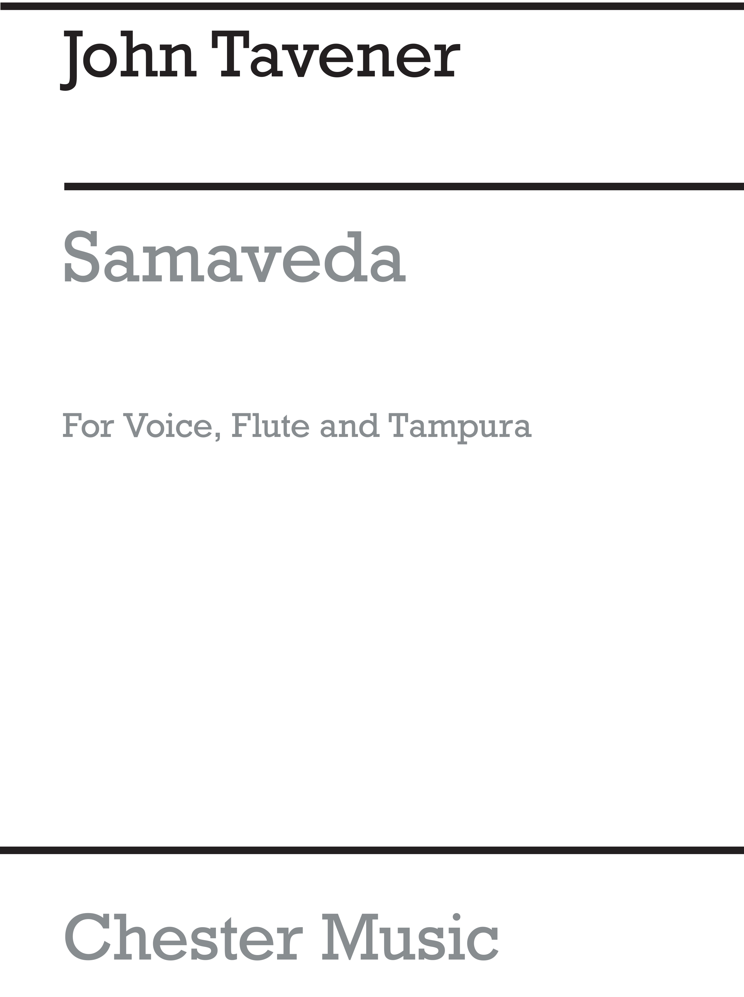 John Tavener: Samaveda: Chamber Ensemble: Score