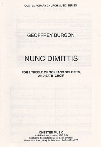 Geoffrey Burgon: Nunc Dimittis: Soprano & SATB: Vocal Score