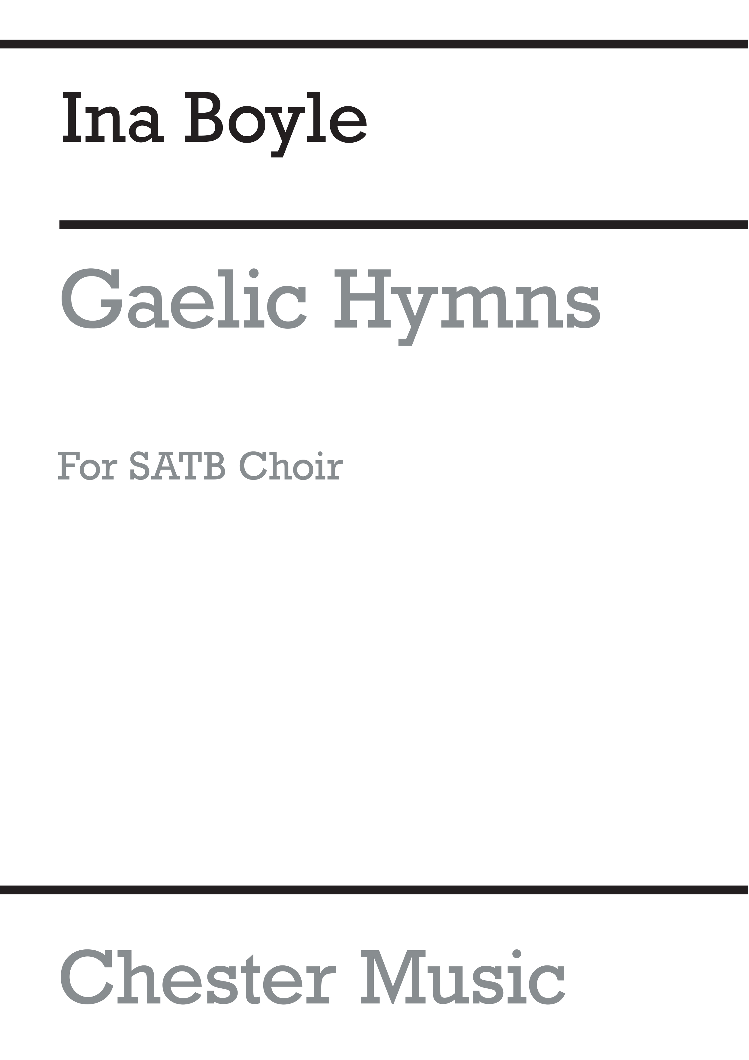Ina Boyle: Gaelic Hymns for SATB Chorus: SATB: Vocal Score