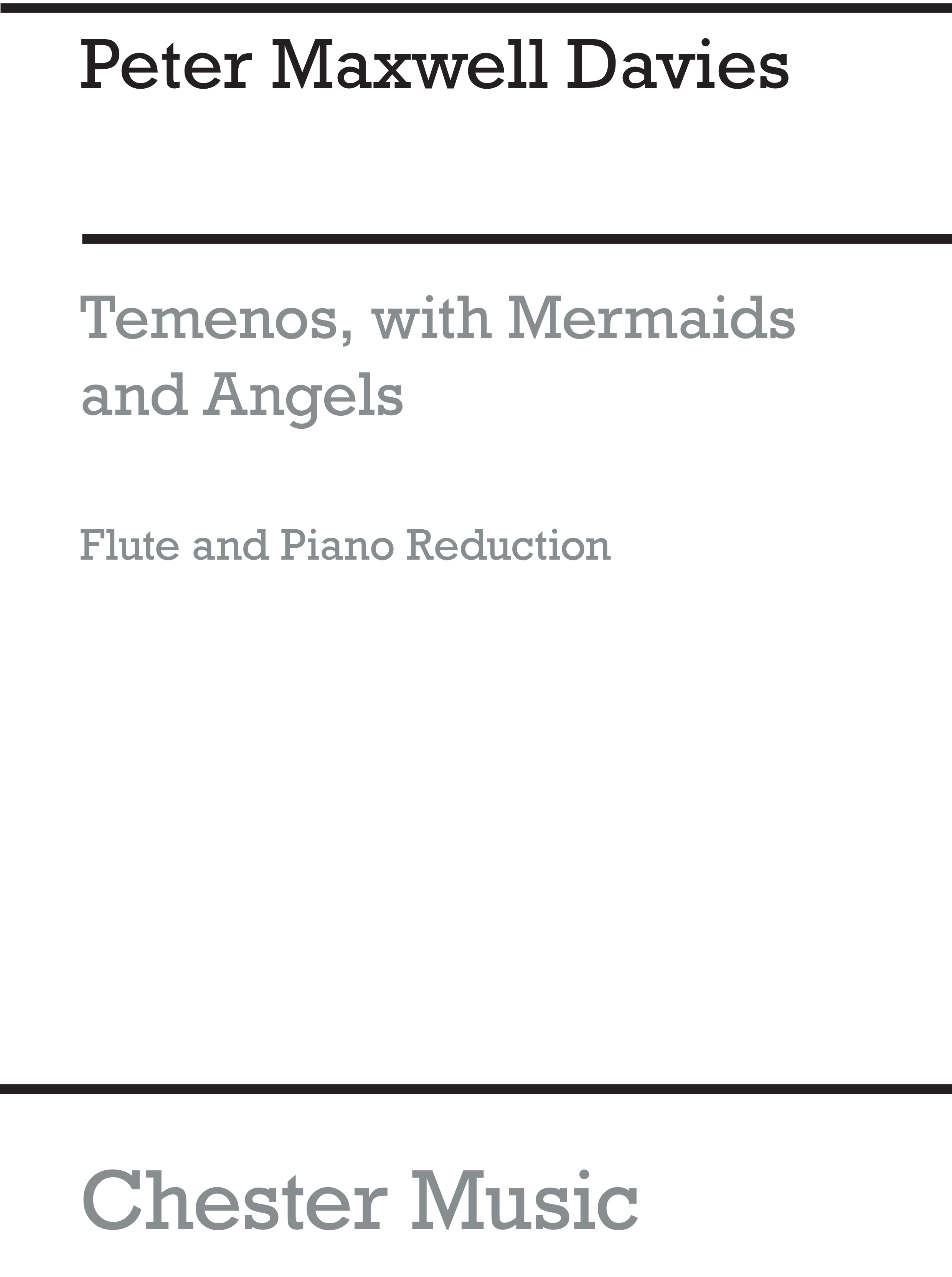 Peter Maxwell Davies: Temenos With Mermaids And Angels (Flute/Piano): Flute:
