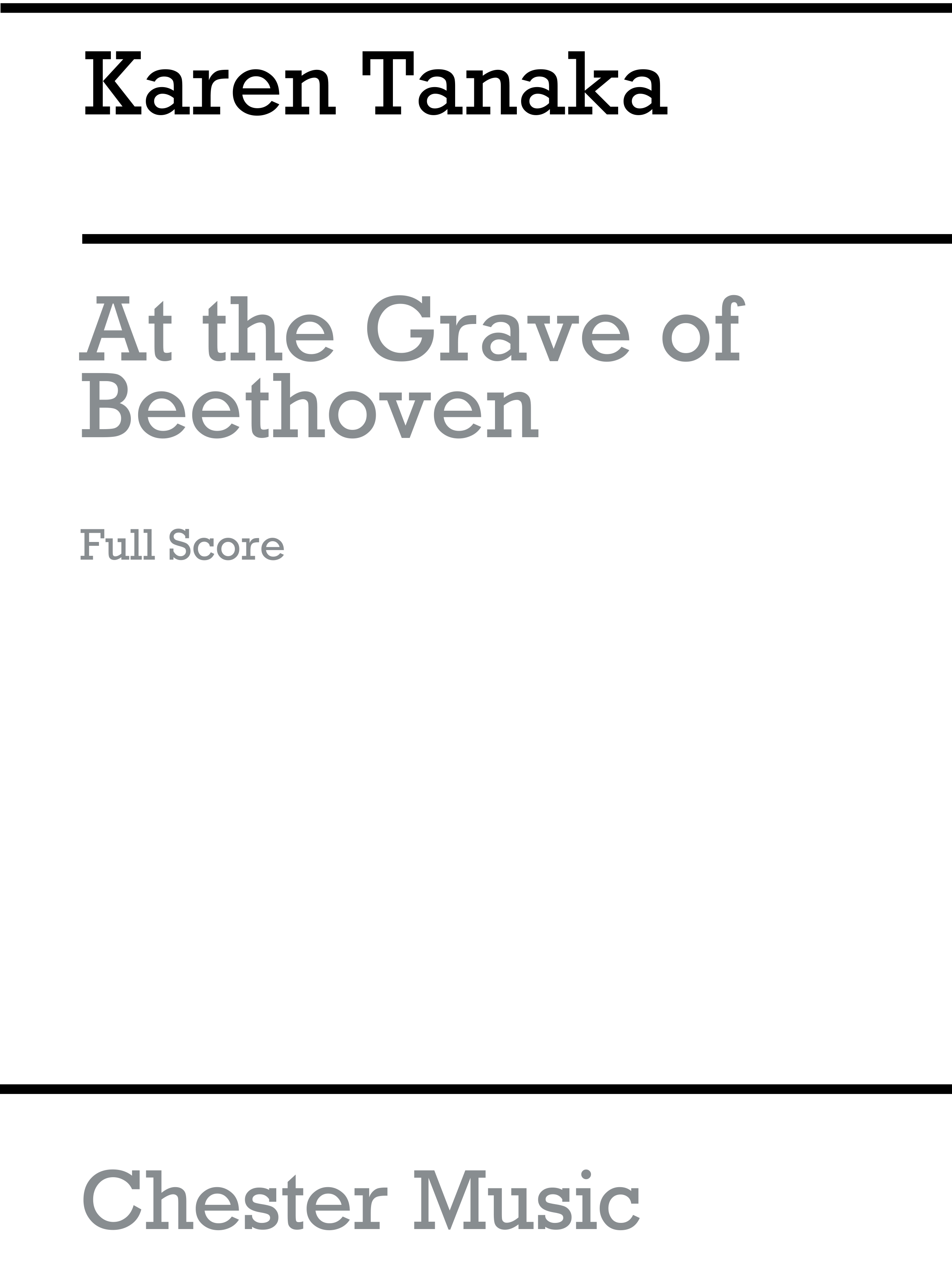 Karen Tanaka: At The Grave Of Beethoven: String Quartet: Score