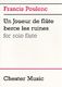 Francis Poulenc: Un Joueur De Flute Berce Les Ruines: Flute: Instrumental Work