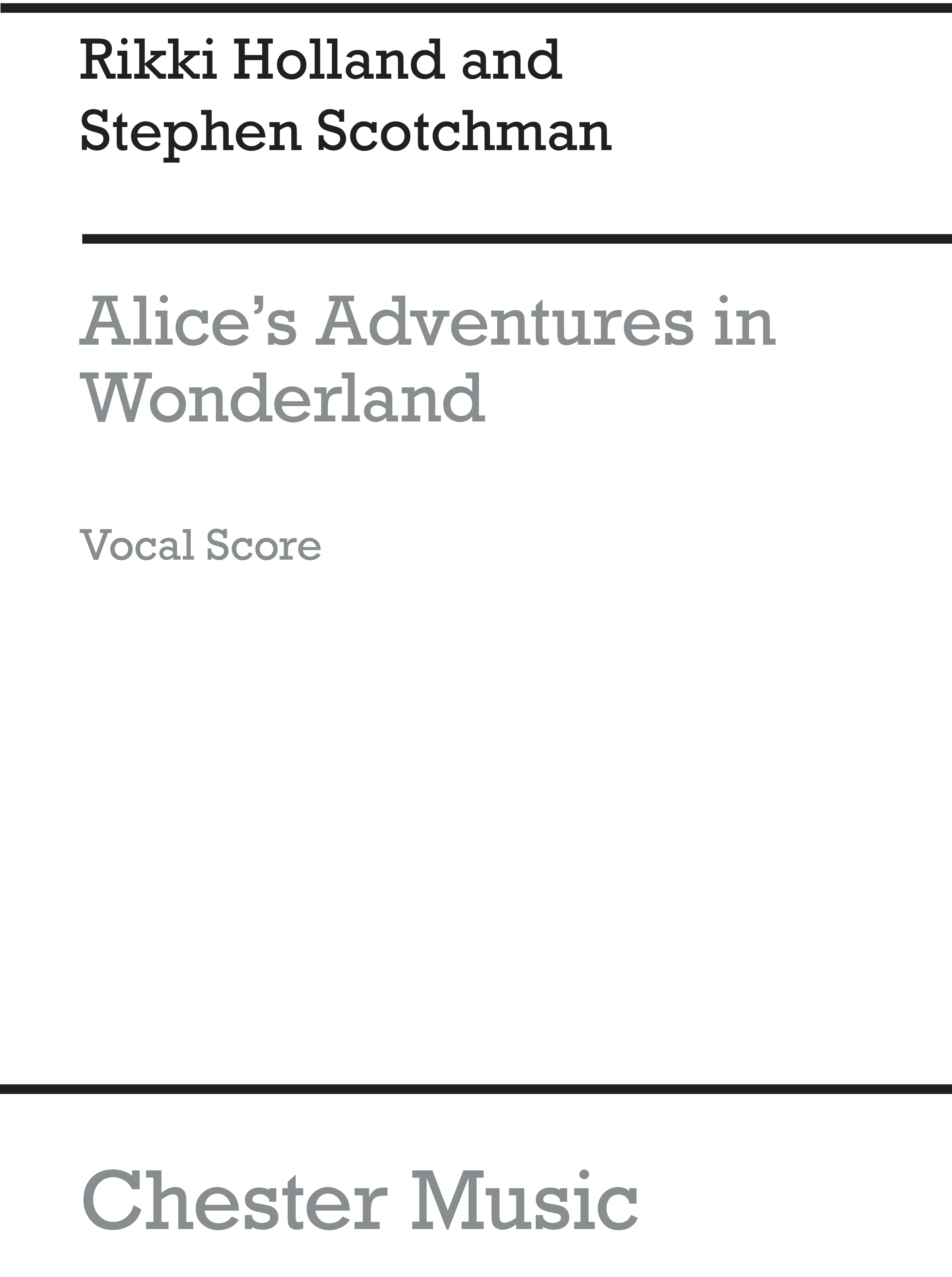 Scotchman  Stephen: Alice's Adventures In Wonderland: Opera: Single Sheet